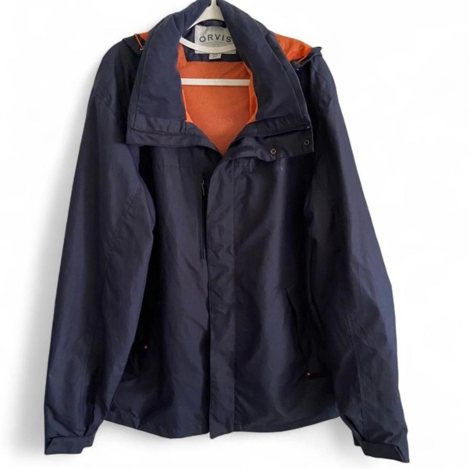 Orvis Orvis Men’s Blue Windproof Zip-Up Mesh Lined Rain Coat Sz XL Size US XL / EU 56 / 4 - 1 Thumbnail