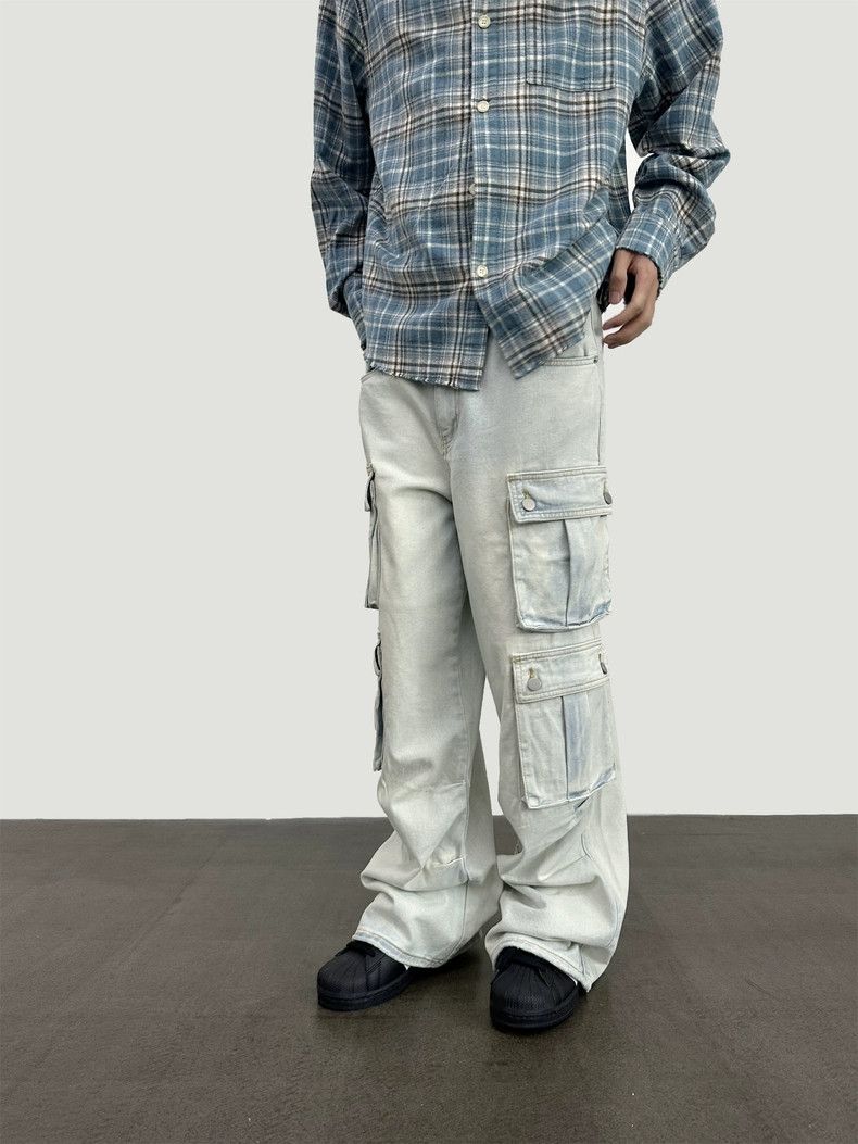 y2k faded skate hiphop baggy cargo jeans