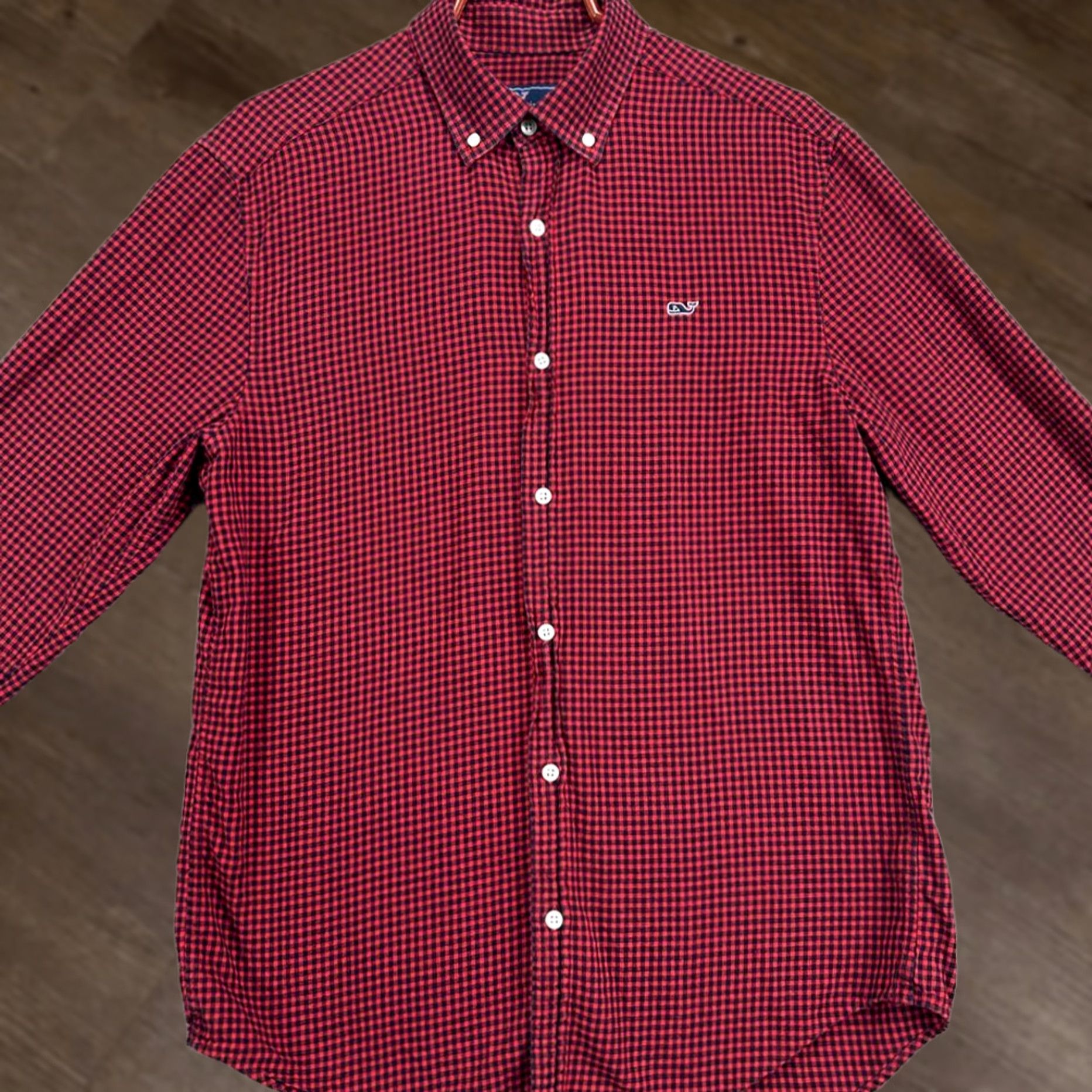 Vineyard Vines Vineyard Vines Shirt Mens Medium Red Gingham Button-Down Flannel Whale Casual Size US M / EU 48-50 / 2 - 1 Thumbnail