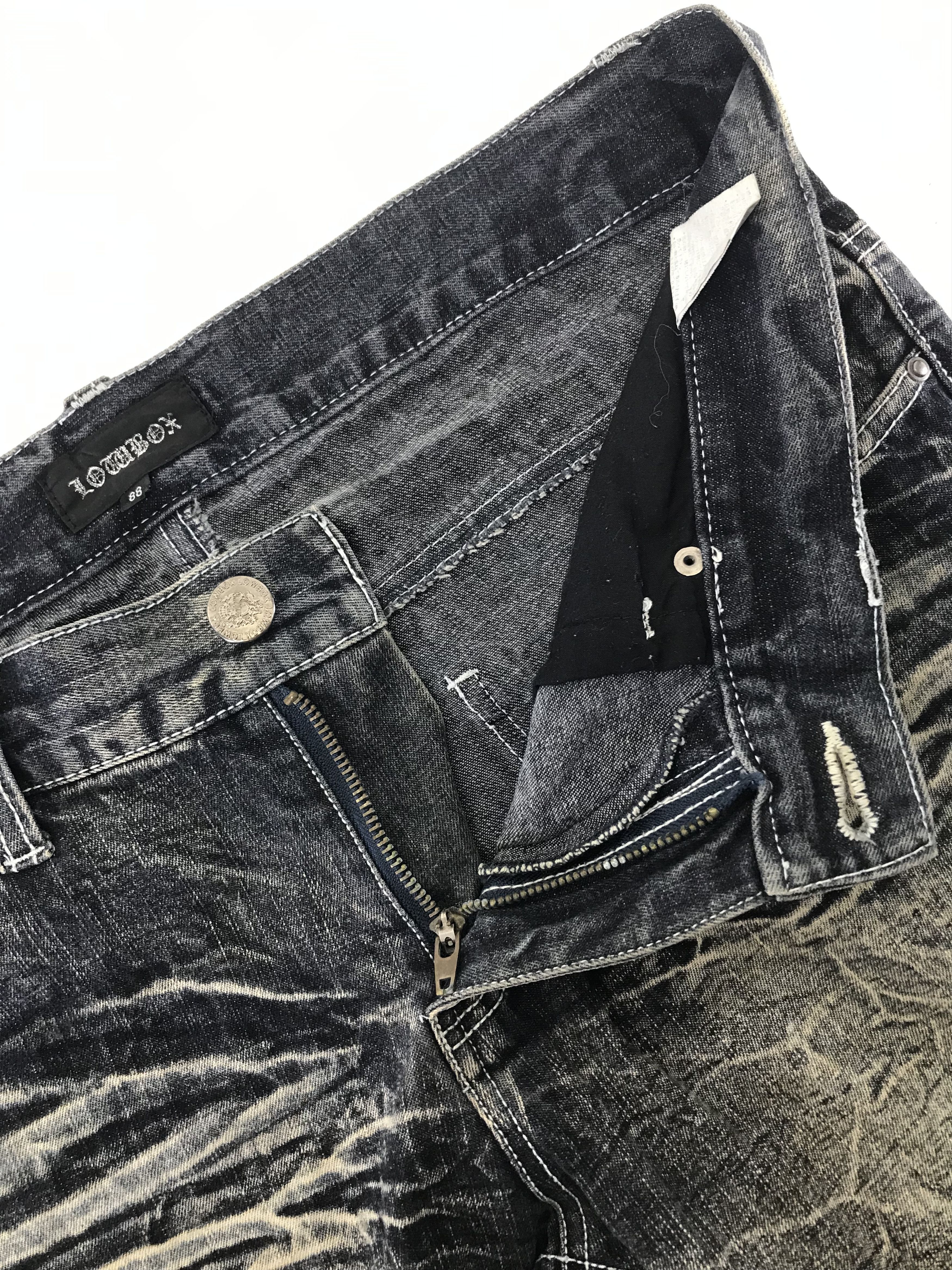 LOWBOX Lowbox Japan Claw Mark Distressed Faded Black Jeans Size US 34 / EU 50 - 9 Thumbnail