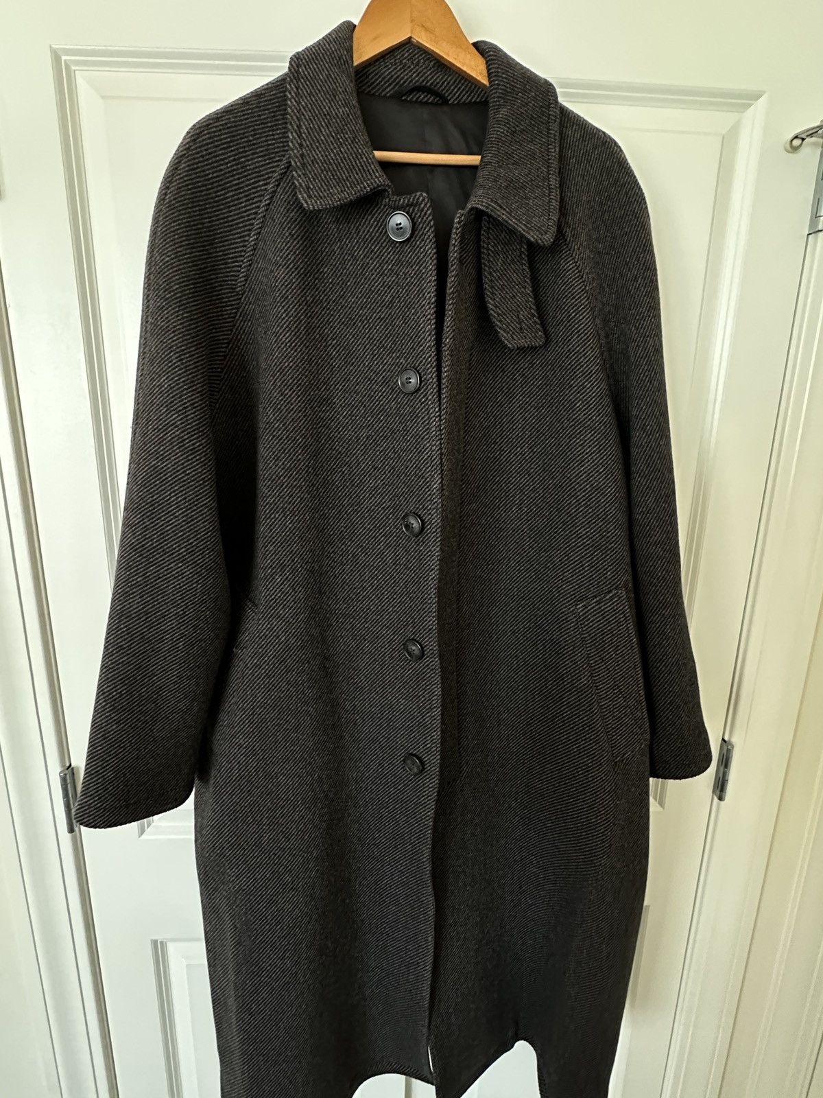 Mfpen Mfpen INSTALLATION COAT - BROWN HERRINGBONE RECYCLED WOOL Size US L / EU 52-54 / 3 - 2 Thumbnail