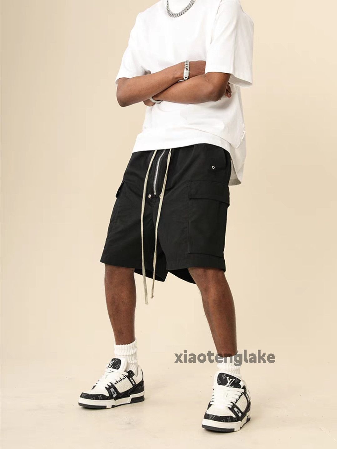 Vintage Xz loose baggy skate hiphop tactical cargo shorts Size US 34 / EU 50 - 1 Thumbnail