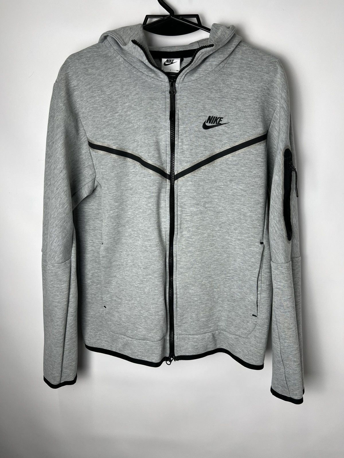 Zip Hoodie Tech Fleece Grau Y2k Sk8 Drill Hype Nike Tech Fleece