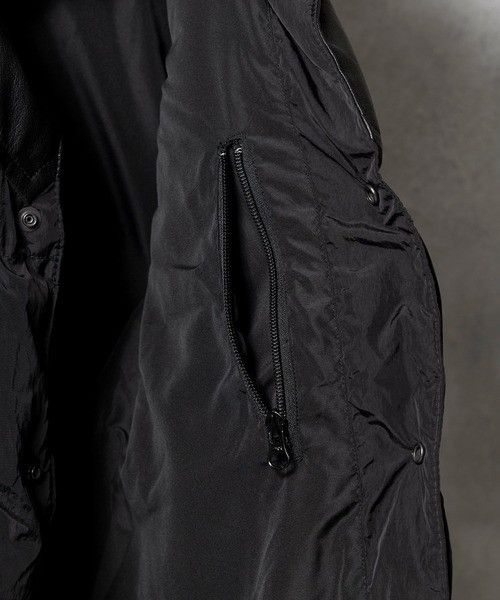 Number (N)ine Number nine COMBINATION DOWN VEST Nylon Leather Size US L / EU 52-54 / 3 - 6 Thumbnail