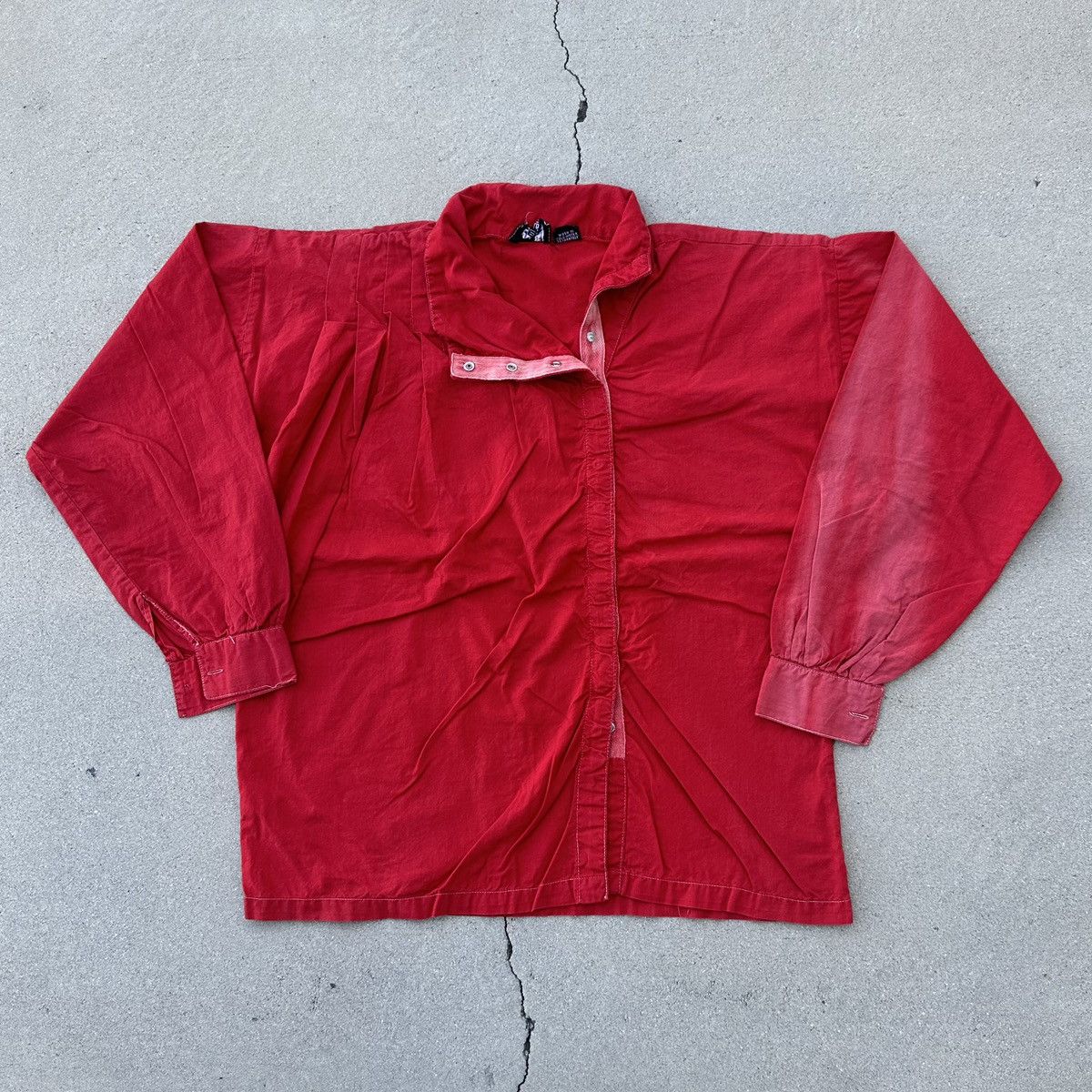Vintage 1970s Sun Faded Red Cotton Jacket Size US S / EU 44-46 / 1 - 1 Thumbnail