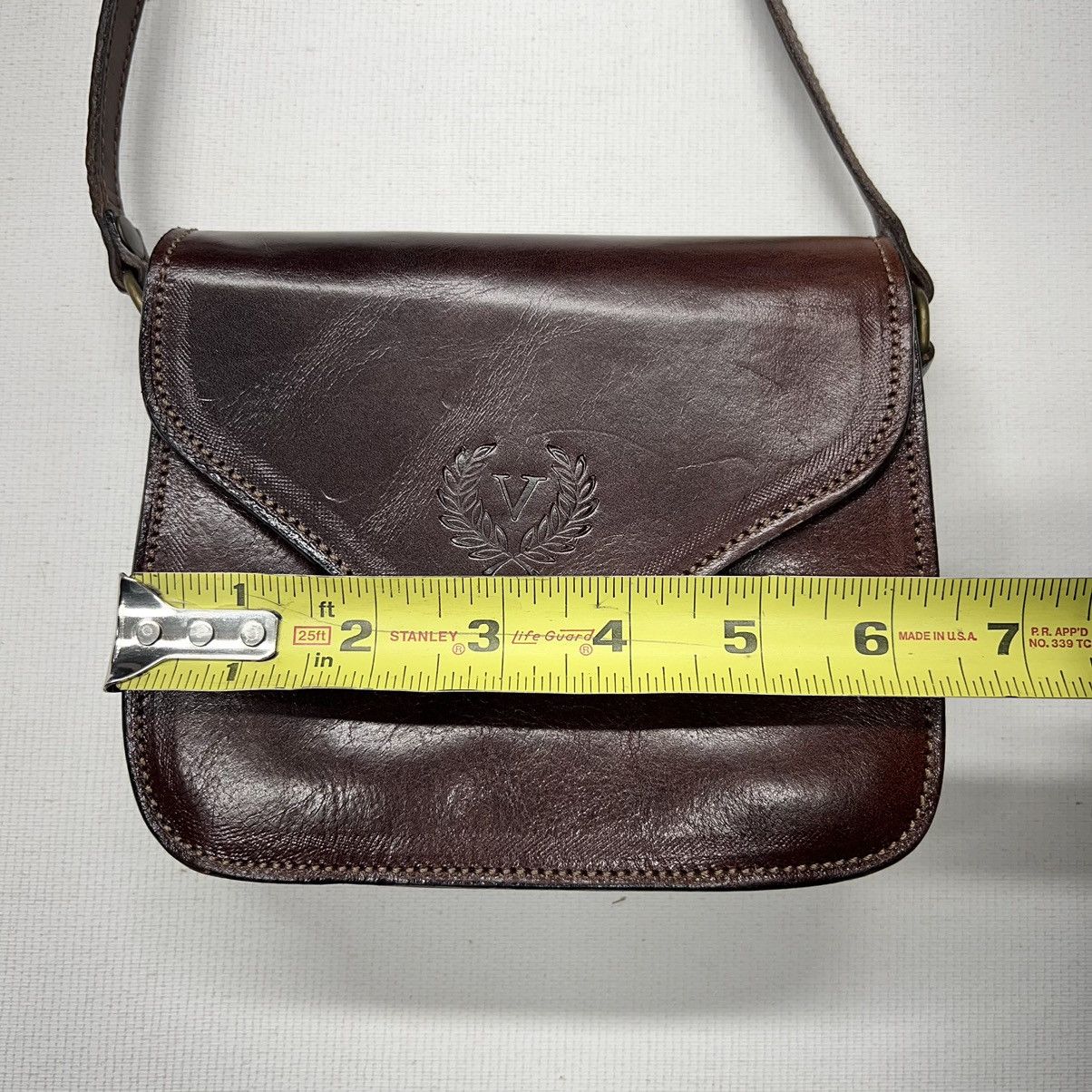 Firenze × Vintage Firenze Leather Bag Brown Saddle Shoulder Crossbody Handbag Size ONE SIZE - 16 Thumbnail