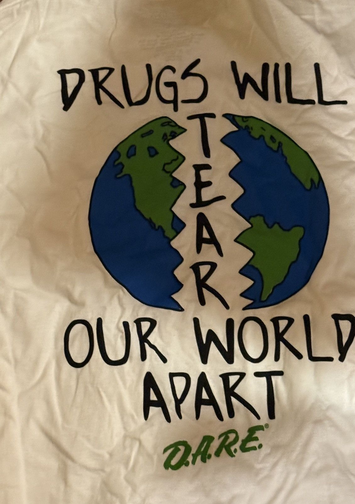 D.A.R.E × Vintage Authentic D.A.R.E. T-Shirt - Digs Will Tear Our World Apart Size US L / EU 52-54 / 3 - 2 Thumbnail