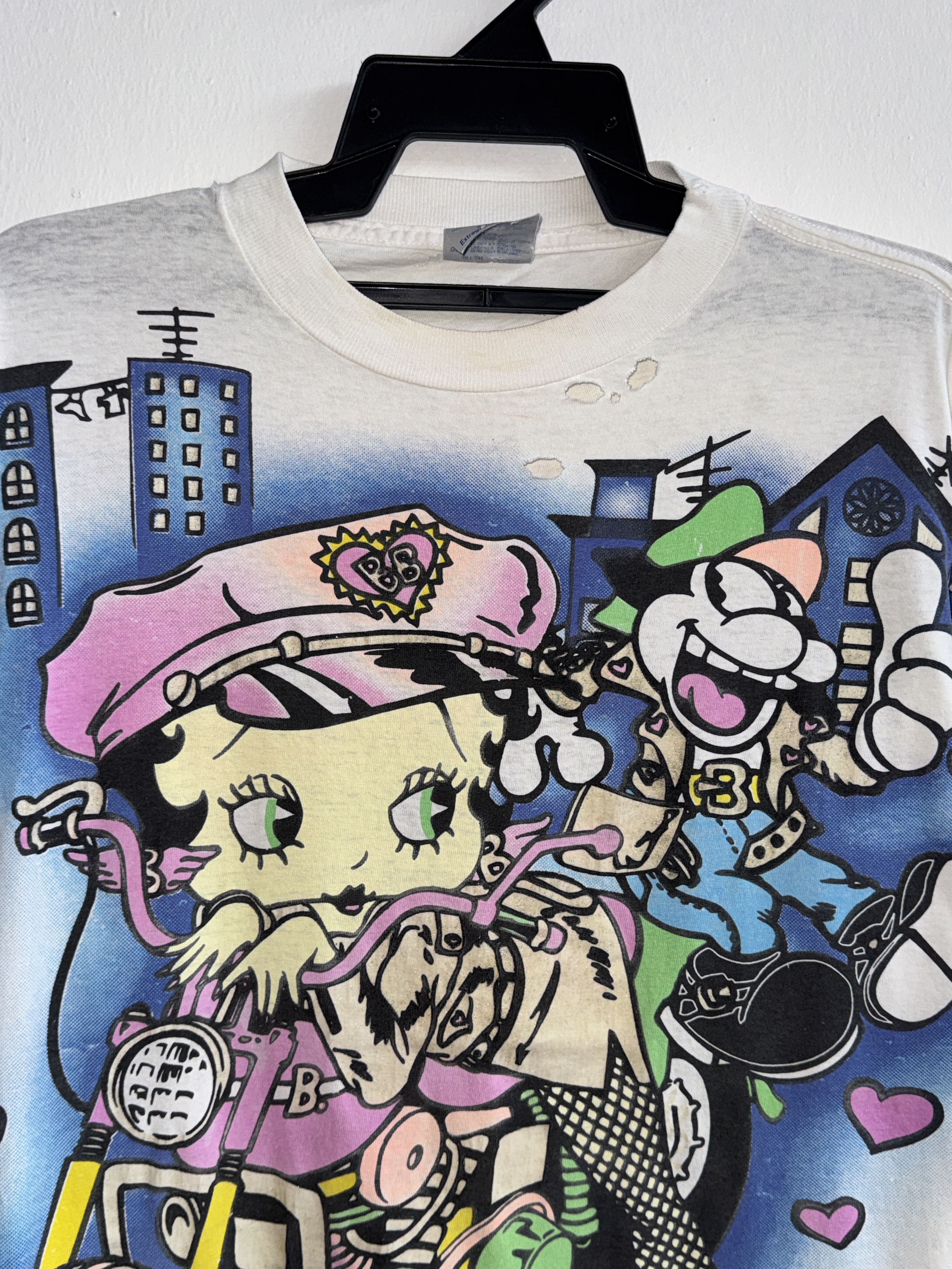 Vintage Betty Boop Overprint 1996's Vintage T-Shirt Size US XL / EU 56 / 4 - 2 Thumbnail
