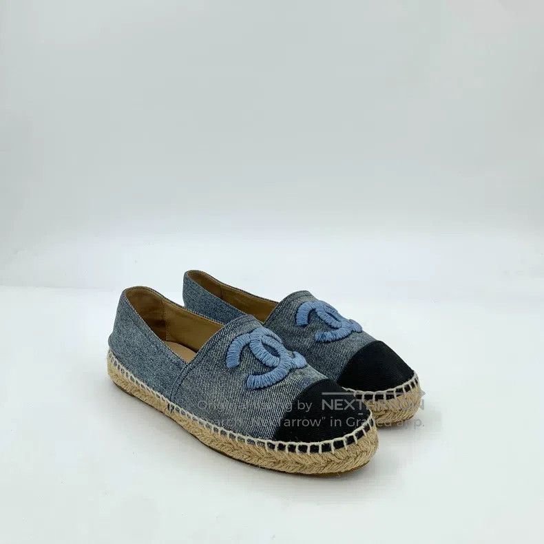 Chanel Chanel Blue logo embroidered casual one-pedal fisherman sh Size US 5.5 / IT 35.5 - 2 Thumbnail