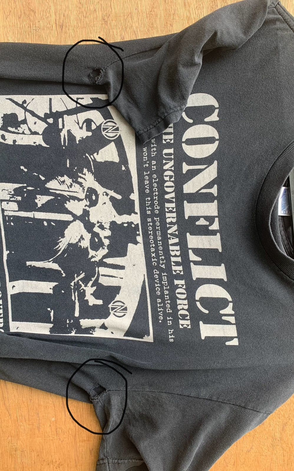 Band Tees Distressed CONFLICT Anarcho-Punk Band The Ungovernable Force Size US M / EU 48-50 / 2 - 12 Thumbnail