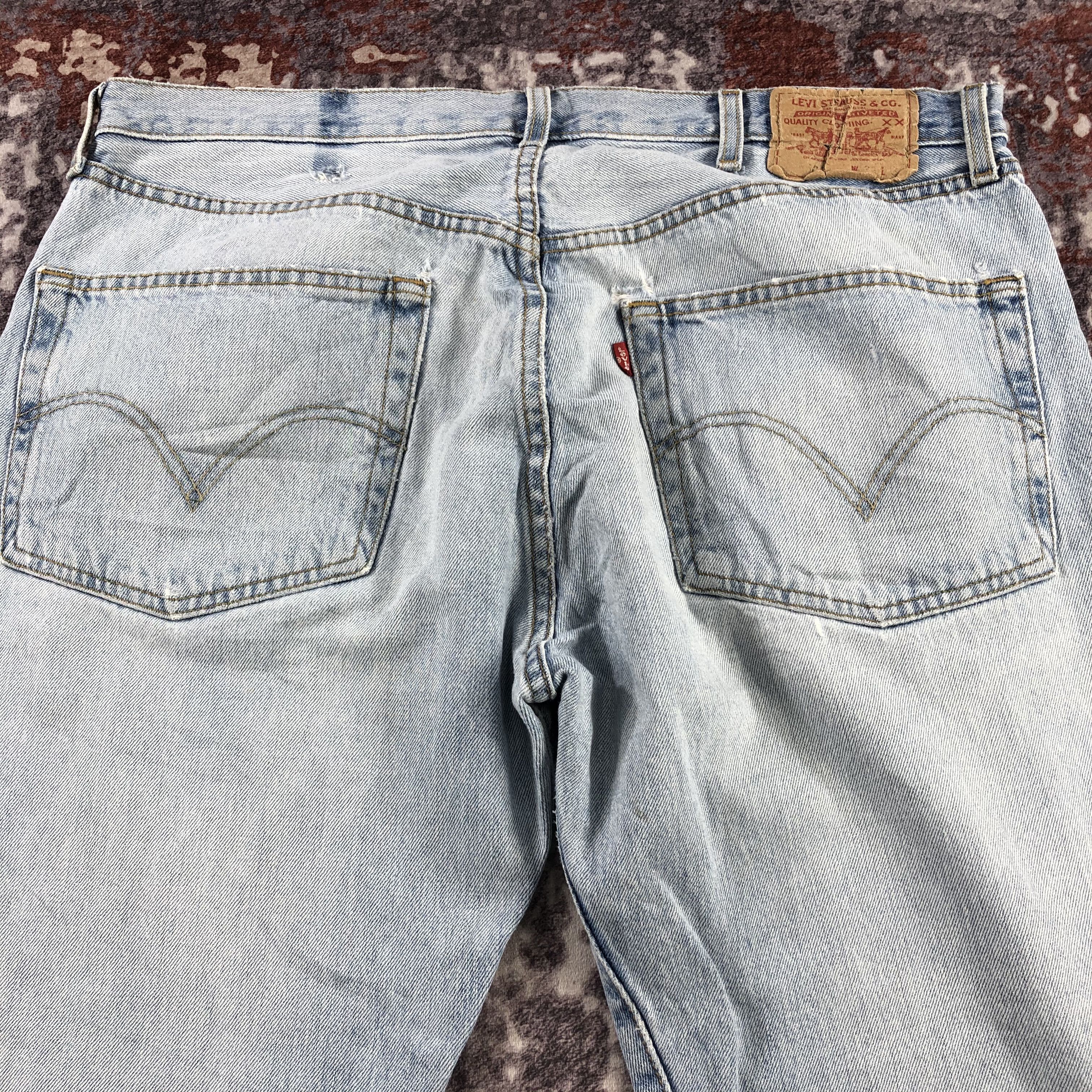 Levi's × Vintage 90s Vintage Light Wash Levis 501 Jeans-JM2842 Size US 38 / EU 54 - 5 Thumbnail