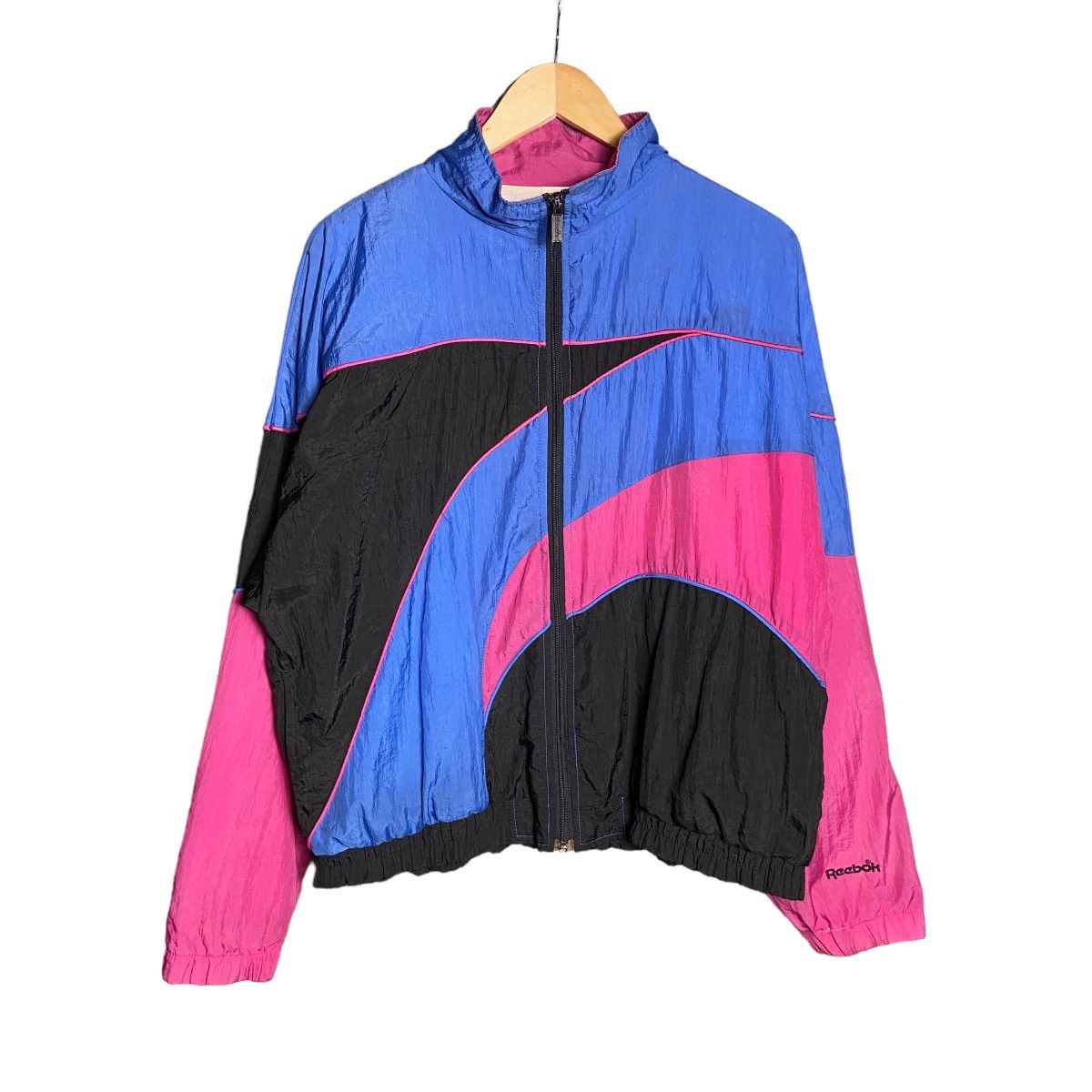 Vintage 90s Reebok Multi Colors Windbreaker Jacket
