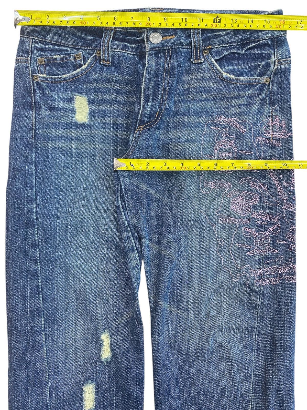 Japanese Brand Japanese Brand Faded Ripped Style Loose Jeans Size US 32 / EU 48 - 5 Thumbnail