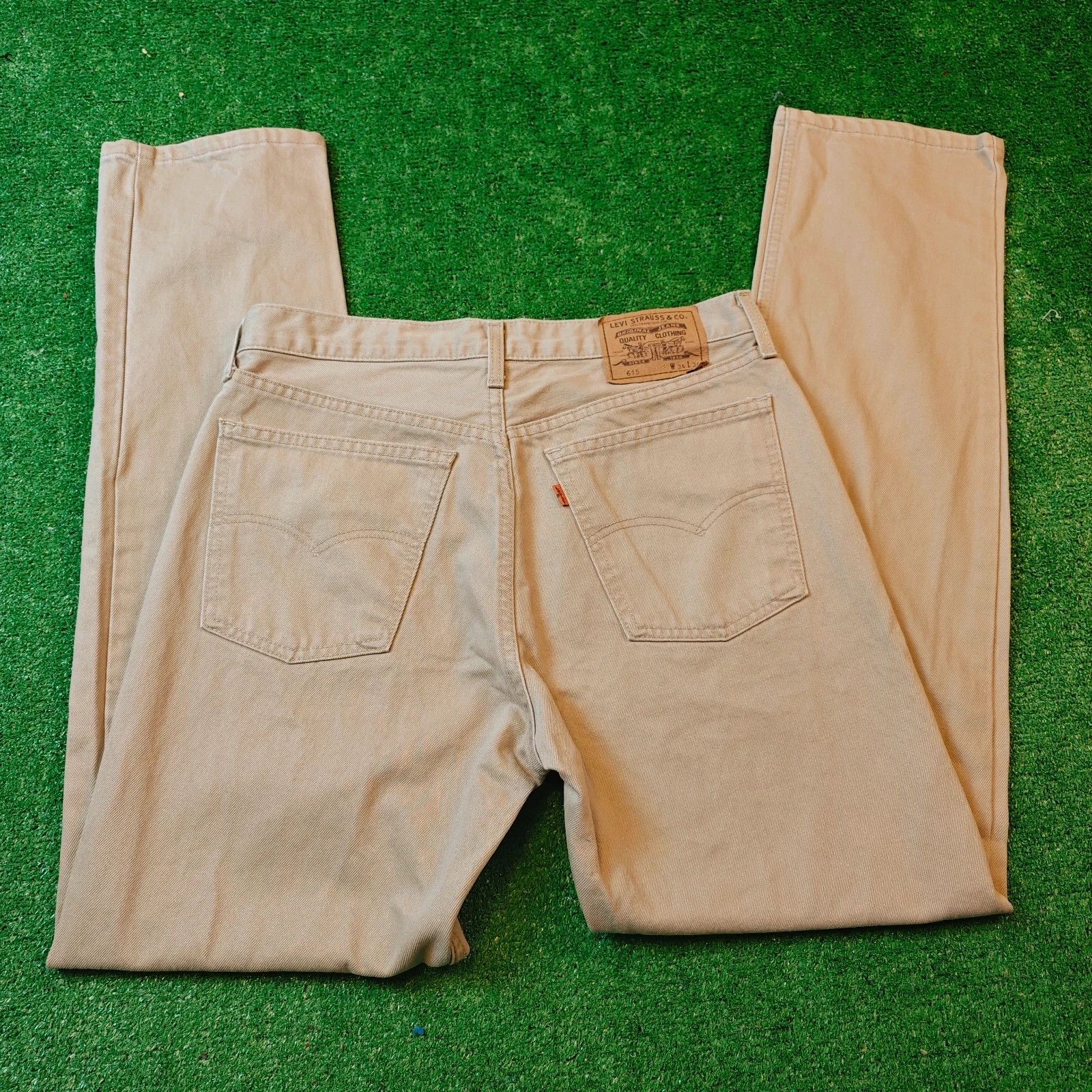 Levi's Vintage Clothing Vinatge Levi's 615 Jeans Mens 34x34 Beige straight 90s Size US 34 / EU 50 - 1 Thumbnail