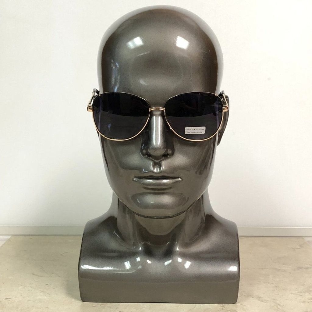 Tommy Hilfiger Tommy Hilfiger Black & Gold Round Frame Sunglasses Size ONE SIZE - 1 Thumbnail