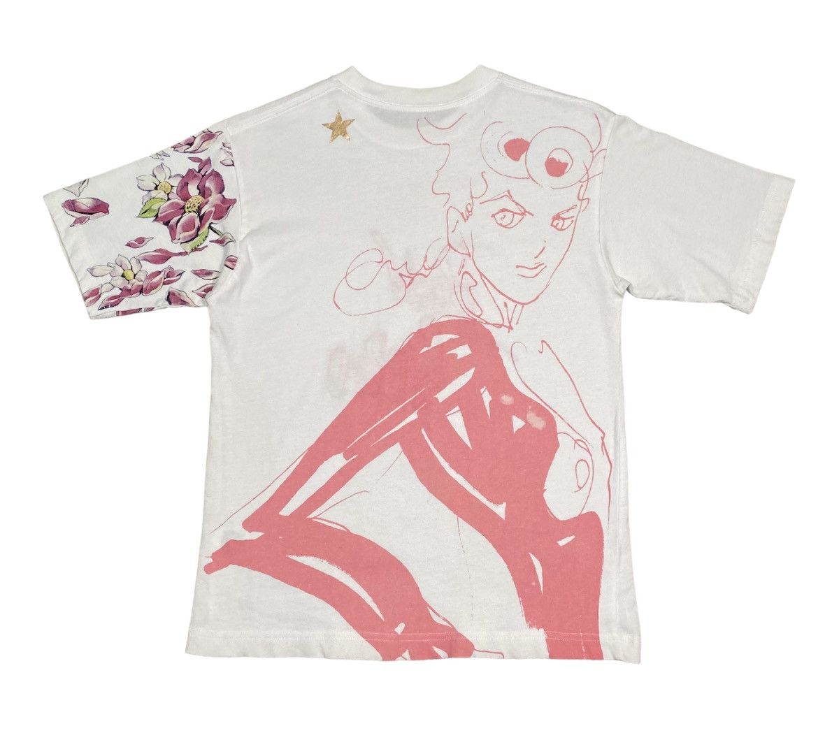image of Anima x Vintage Gem Vintage 90’S Giorno Giovanna Jojo’S Bizzare Adventure in White (Size Small)