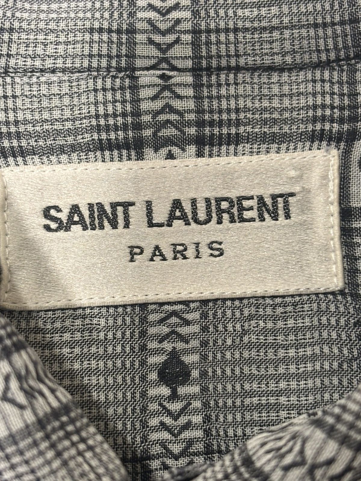 Saint Laurent Paris RARE NWOT Saint Laurent SS18 Casino Spade Plaid LG Shirt Size US L / EU 52-54 / 3 - 2 Thumbnail