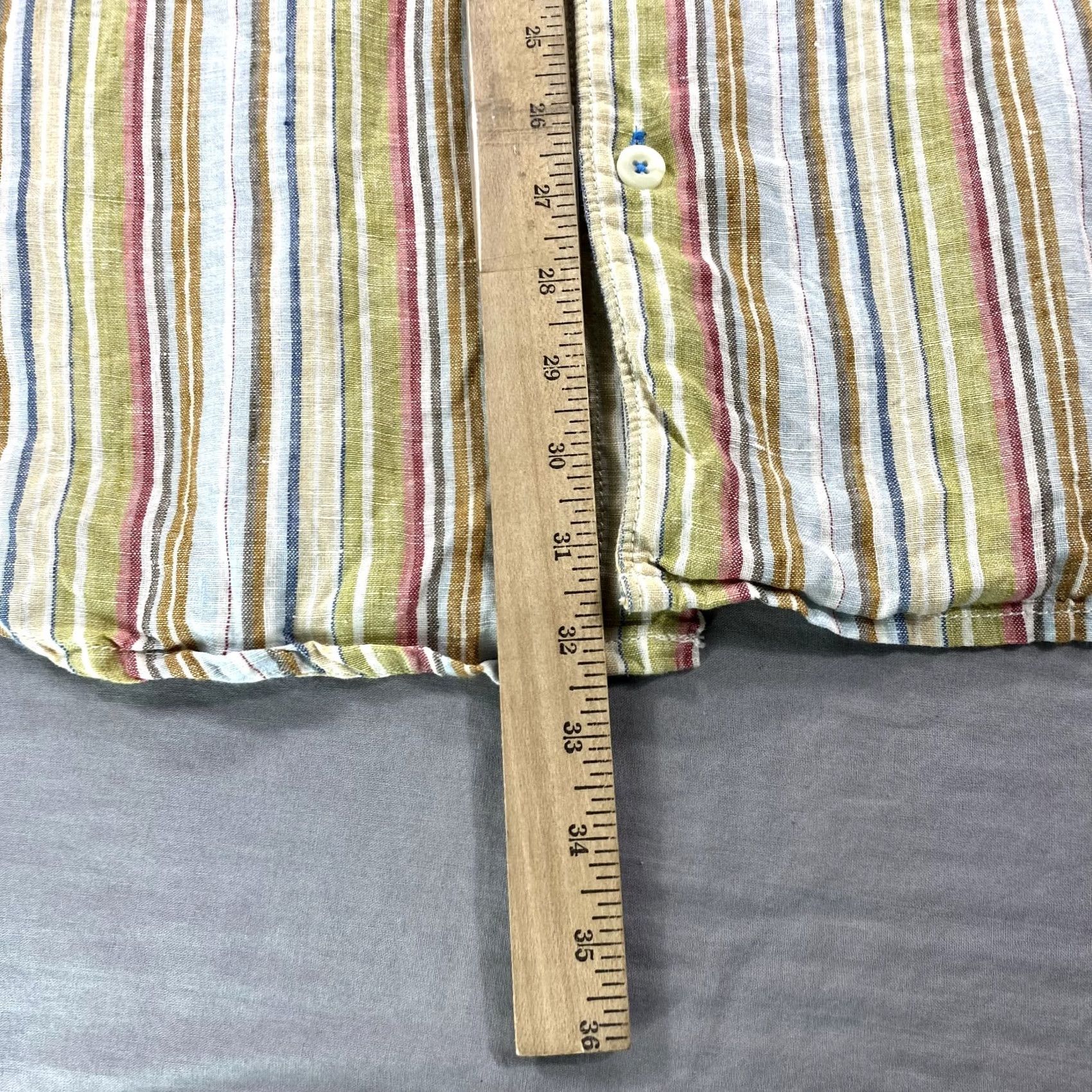 Tommy Bahama Tommy Bahama Shirt Mens XL Striped Linen Button-Up Relaxed Beach Resort Hanai, Aloha, Hawaiian, Multicolor, Linen, Button-Up, Casual, 90s Size US XL / EU 56 / 4 - 5 Thumbnail