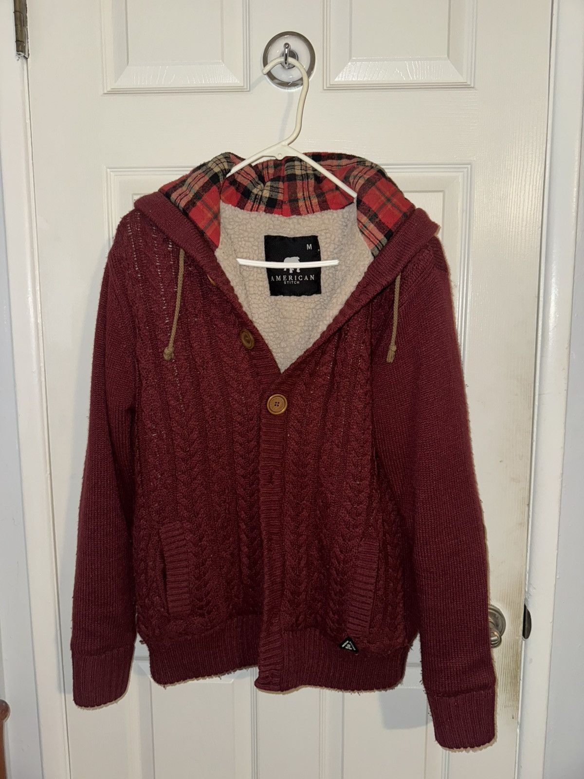American Stitch Red hooded American Stitch cardigan jacket Size US M / EU 48-50 / 2 - 1 Thumbnail