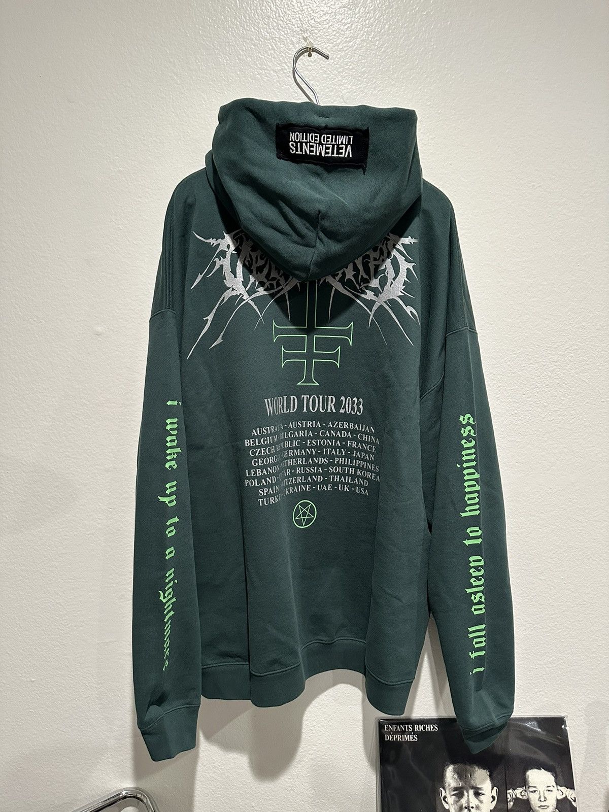 image of Vetements Metal Patch Logo Hoodie S in Green, Men's (Size XL)