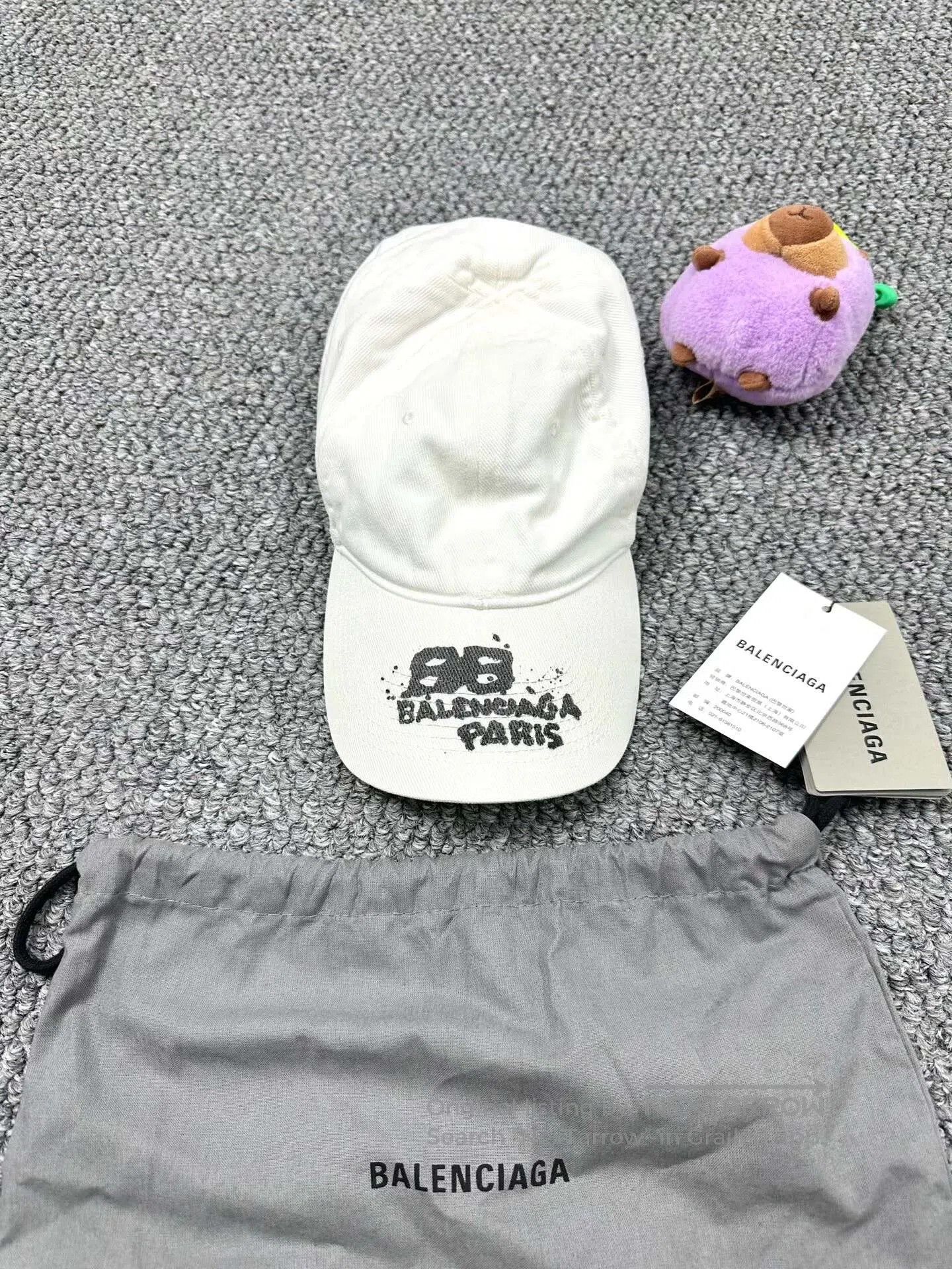 Balenciaga Balenciaga size M White Splatter Letter Logo Baseball Cap| Size ONE SIZE - 1 Thumbnail