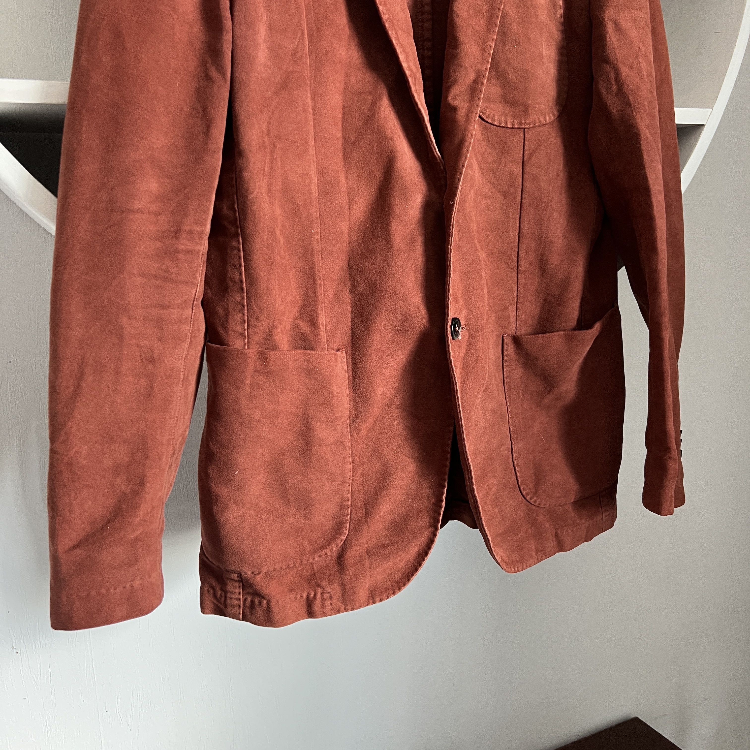 Luigi Bianchi Men's L.B.M 1911 Cotton Casual Red Blazer Jacket Size 46R - 6 Thumbnail