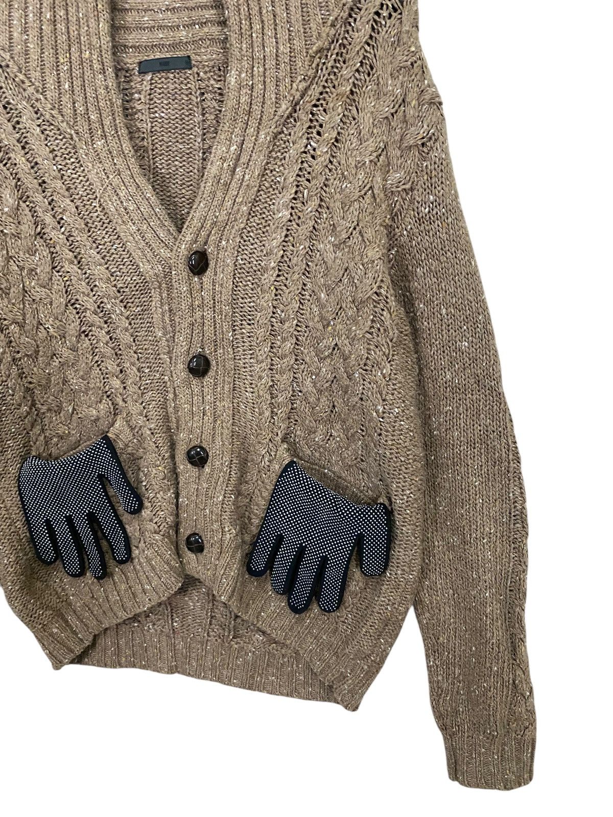 HARE × Japanese Brand × Vintage Japanase designer brand hare cardigan cable knit high collar Size US L / EU 52-54 / 3 - 3 Thumbnail