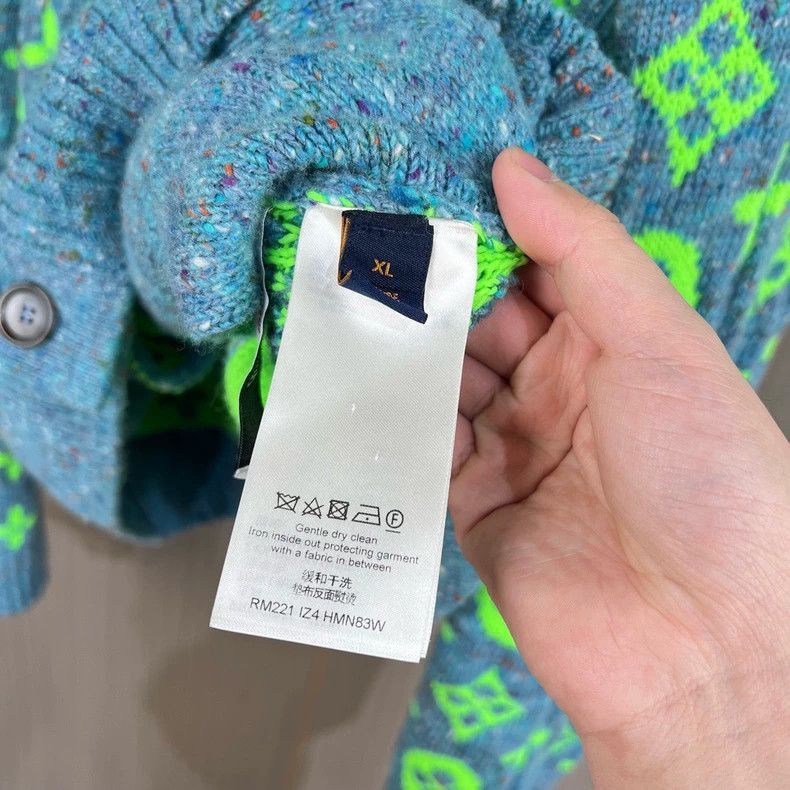Louis Vuitton Green Patterned Knit Sweater-2506