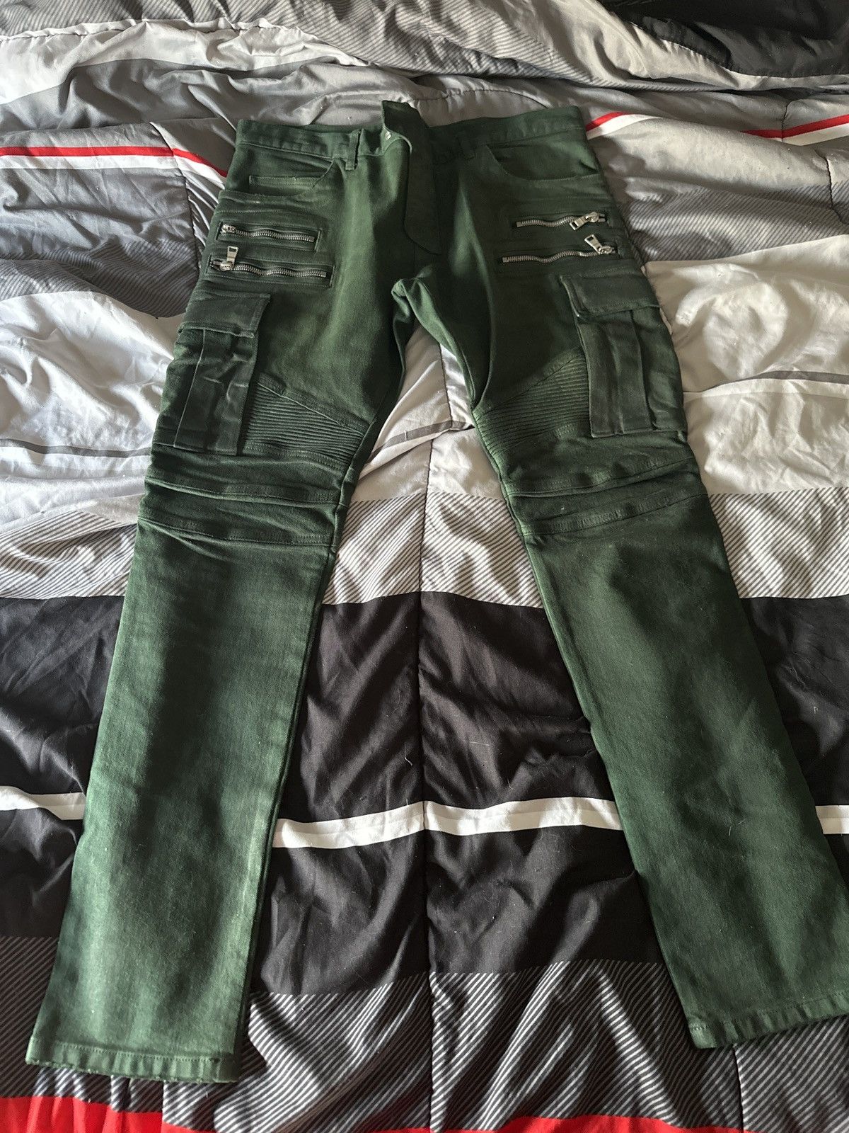 Image of Balmain Biker Cargo in Green, Men's (Size 36)