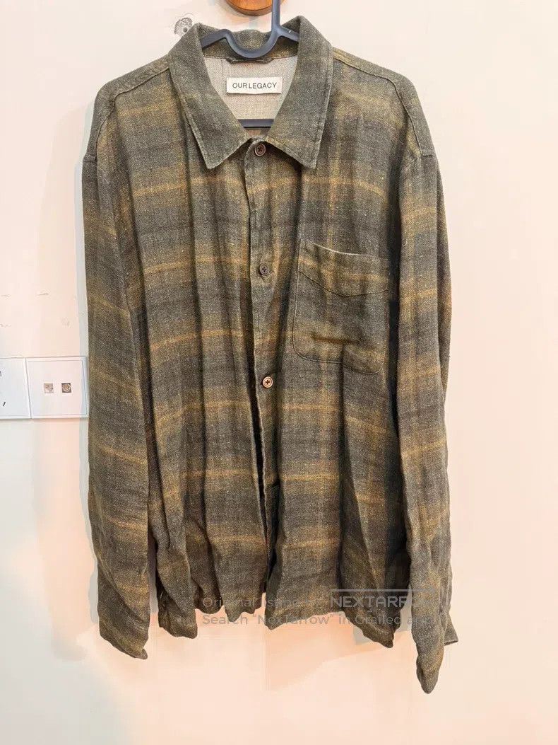 Our Legacy Our Legacy Yellow and green checkered shirt Size US M / EU 48-50 / 2 - 1 Thumbnail