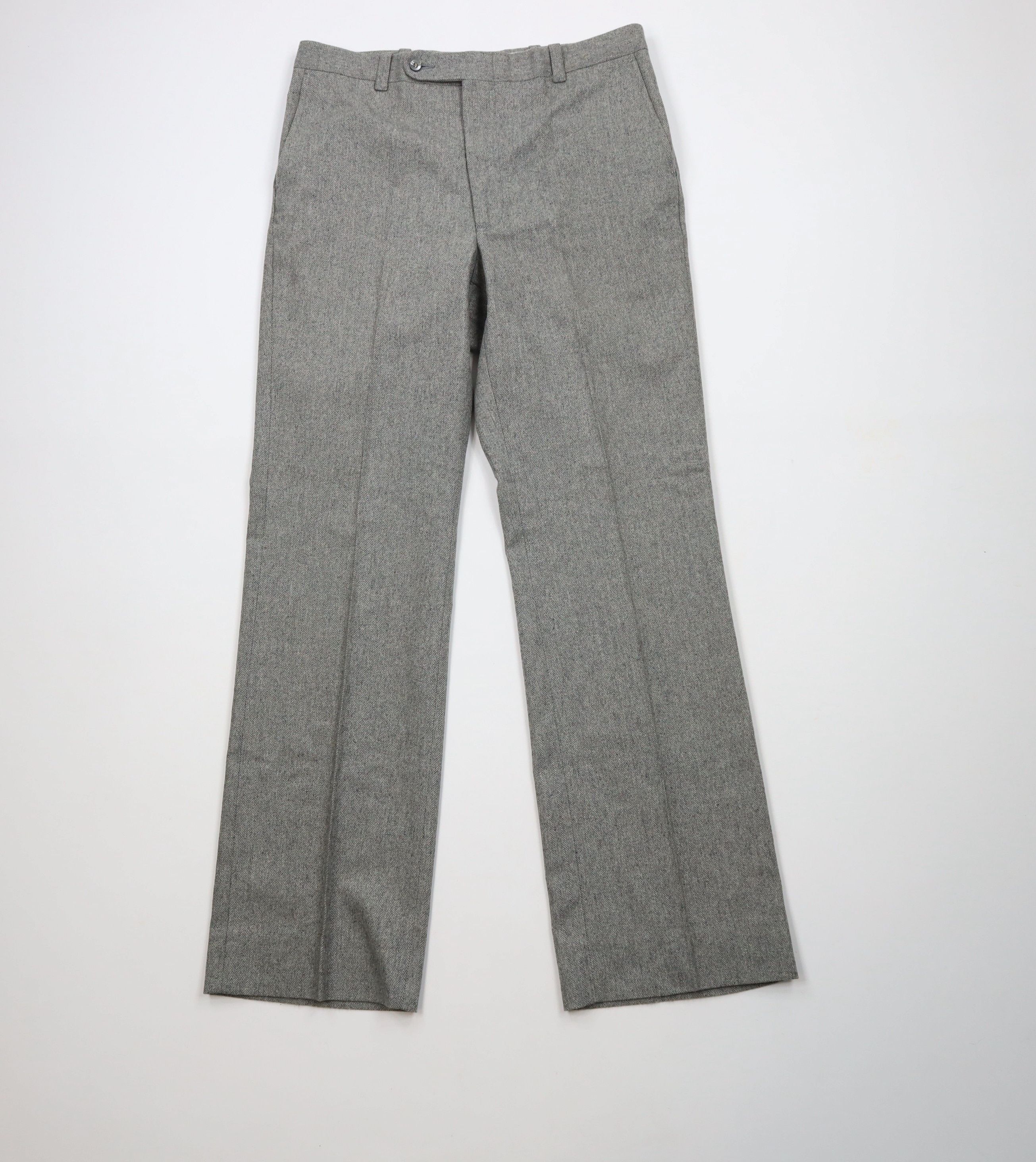 Vintage Vintage 70s Streetwear Herringbone Wide Leg Chino Pants USA Size US 32 / EU 48 - 1 Thumbnail