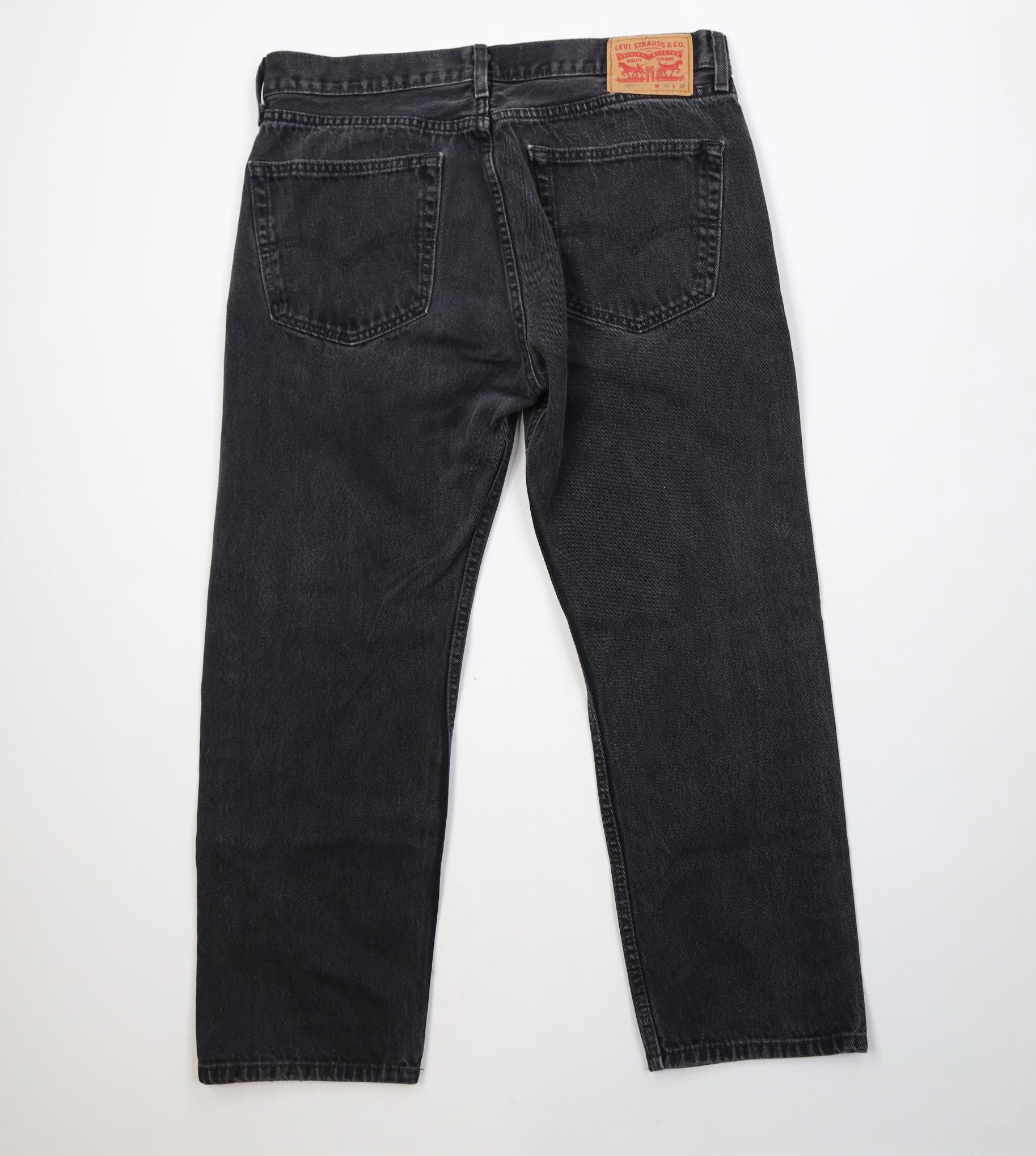 Levi's Vintage Y2K Levis 505 Regular Fit Straight Leg Jeans Black Size US 36 / EU 52 - 12 Thumbnail
