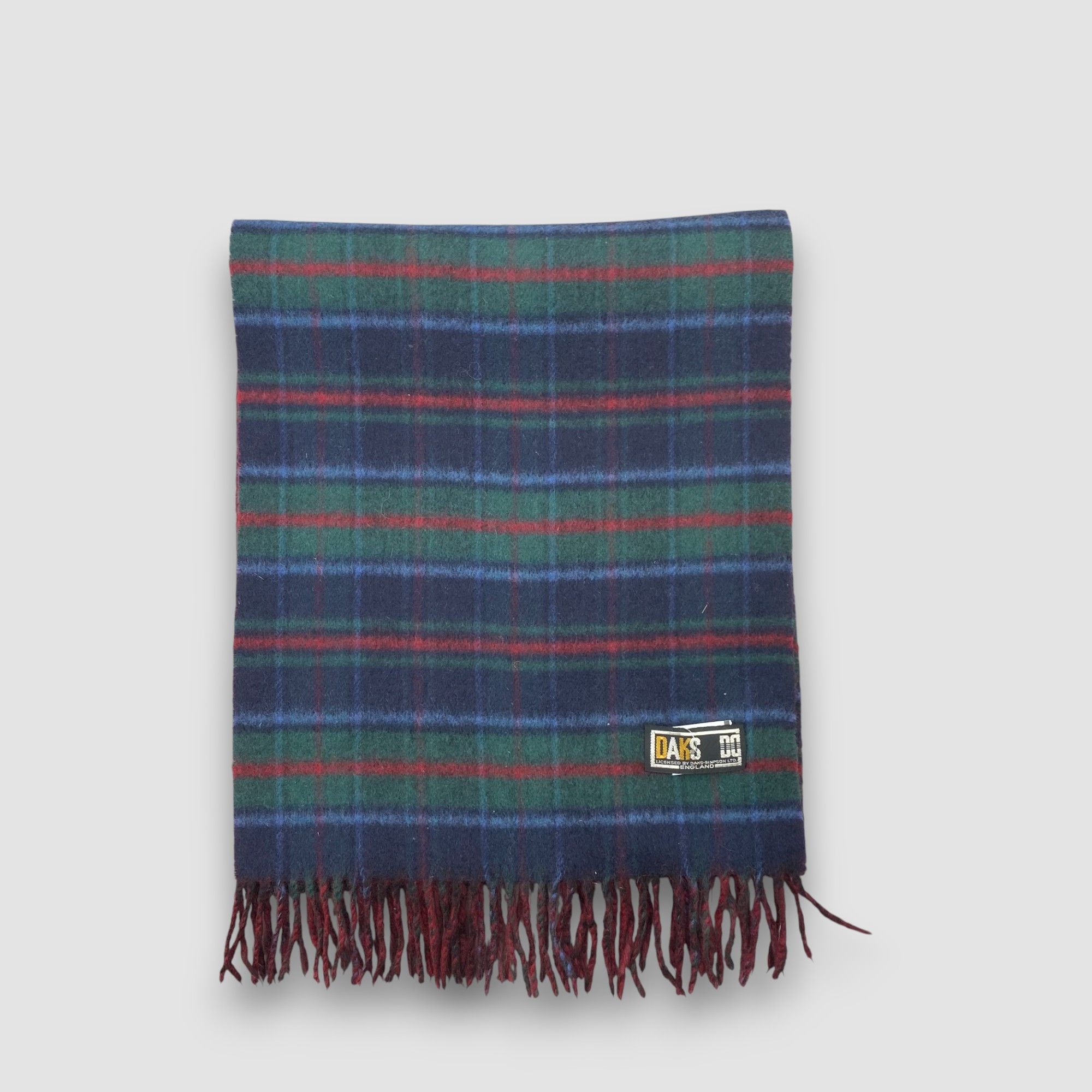 DAKS Vintage DAKS London Scarf Muffler Wool Plaid Fringe Scarves Size ONE SIZE - 2 Thumbnail