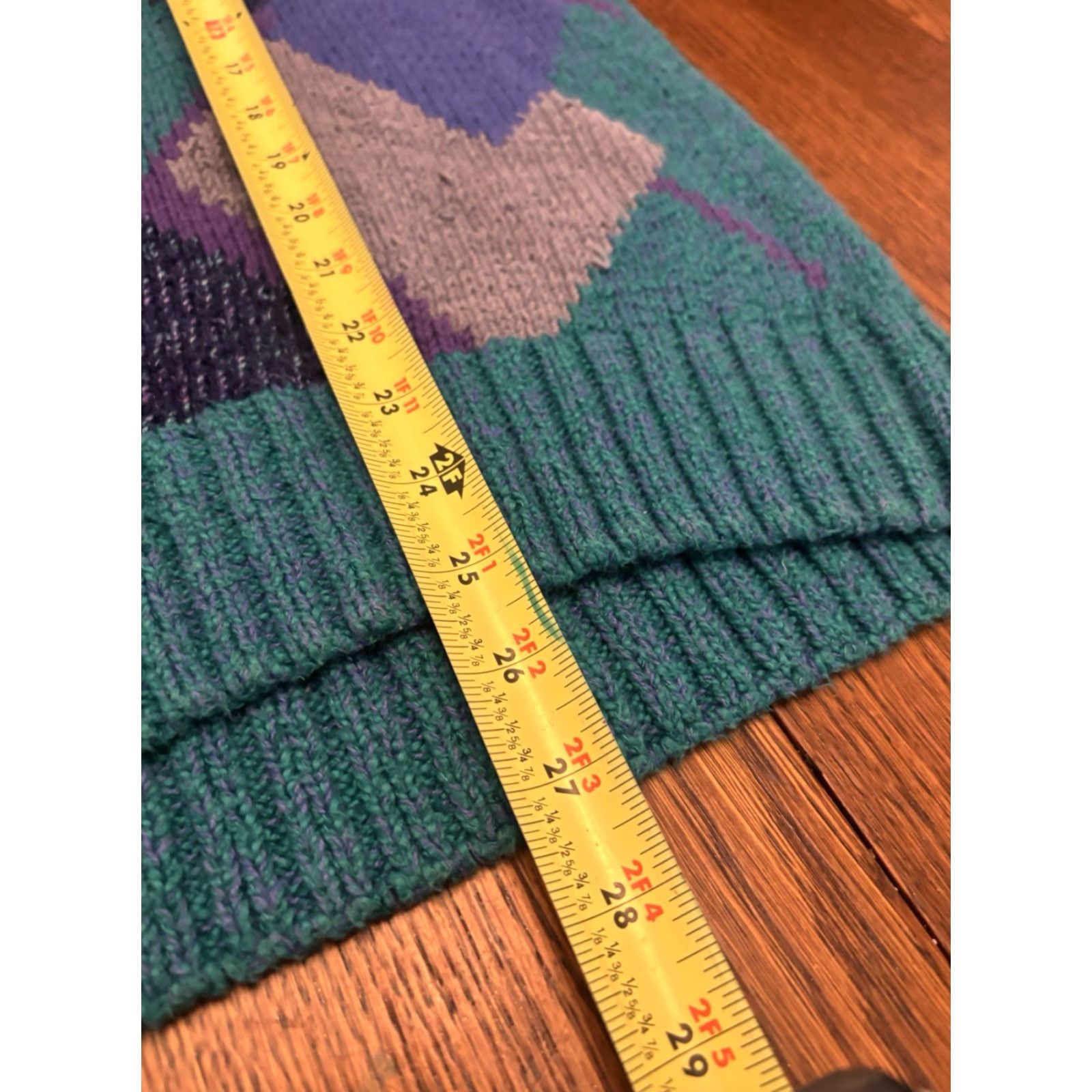 Alexander Julian VTG 90s Colours Striped Argyle Pullover XL Sweater Knit Crew Neck Men Size US XL / EU 56 / 4 - 4 Thumbnail
