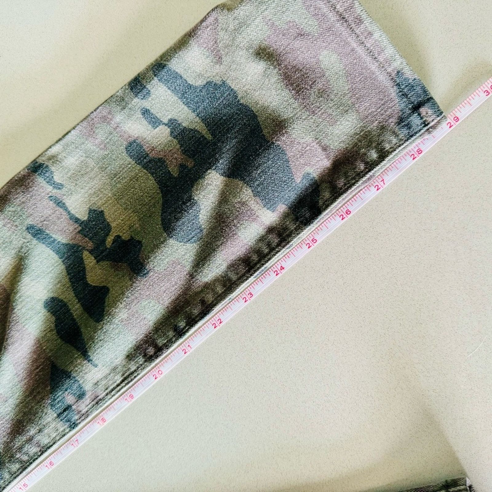Hudson HUDSON Tan Olive Camo High Rise Super Skinny Leg Denim Jeans Size 28" / US 6 / IT 42 - 11 Thumbnail
