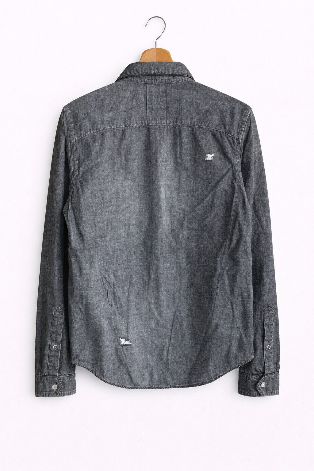 PPFM PPFM Japan Distressed Denim Jacket Grey Zip-Up Workwear Size US S / EU 44-46 / 1 - 2 Thumbnail