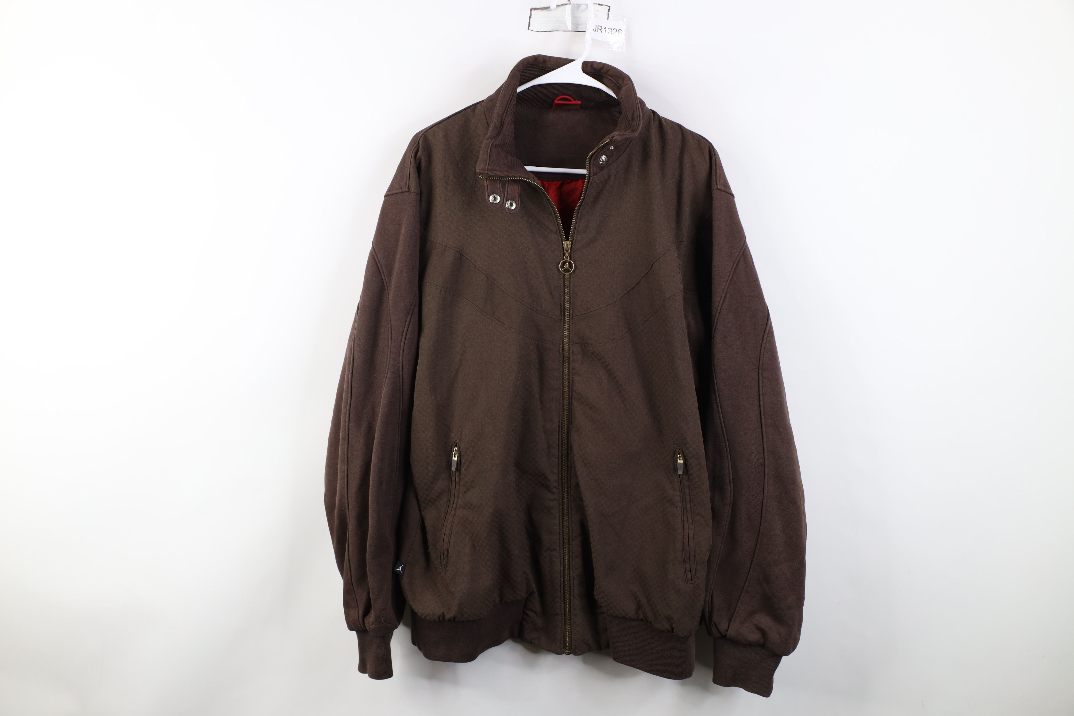 Nike Vintage Nike Air Jordan Heavyweight Bomber Jacket Brown Size US XL / EU 56 / 4 - 1 Thumbnail