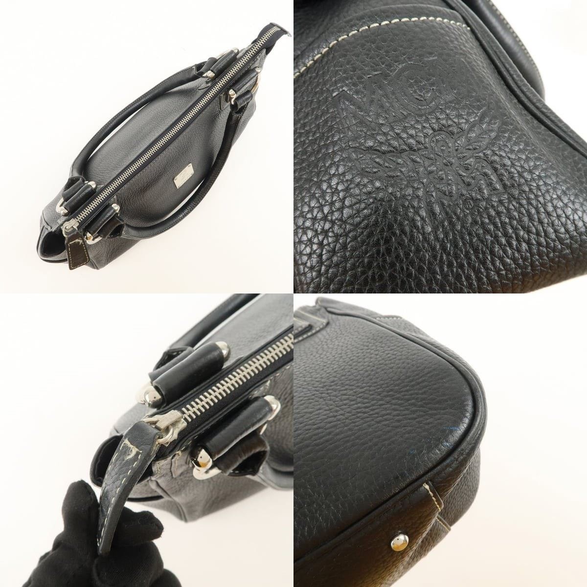 MCM MCM Visetos Leather Shoulder Bag Black Size ONE SIZE - 6 Thumbnail