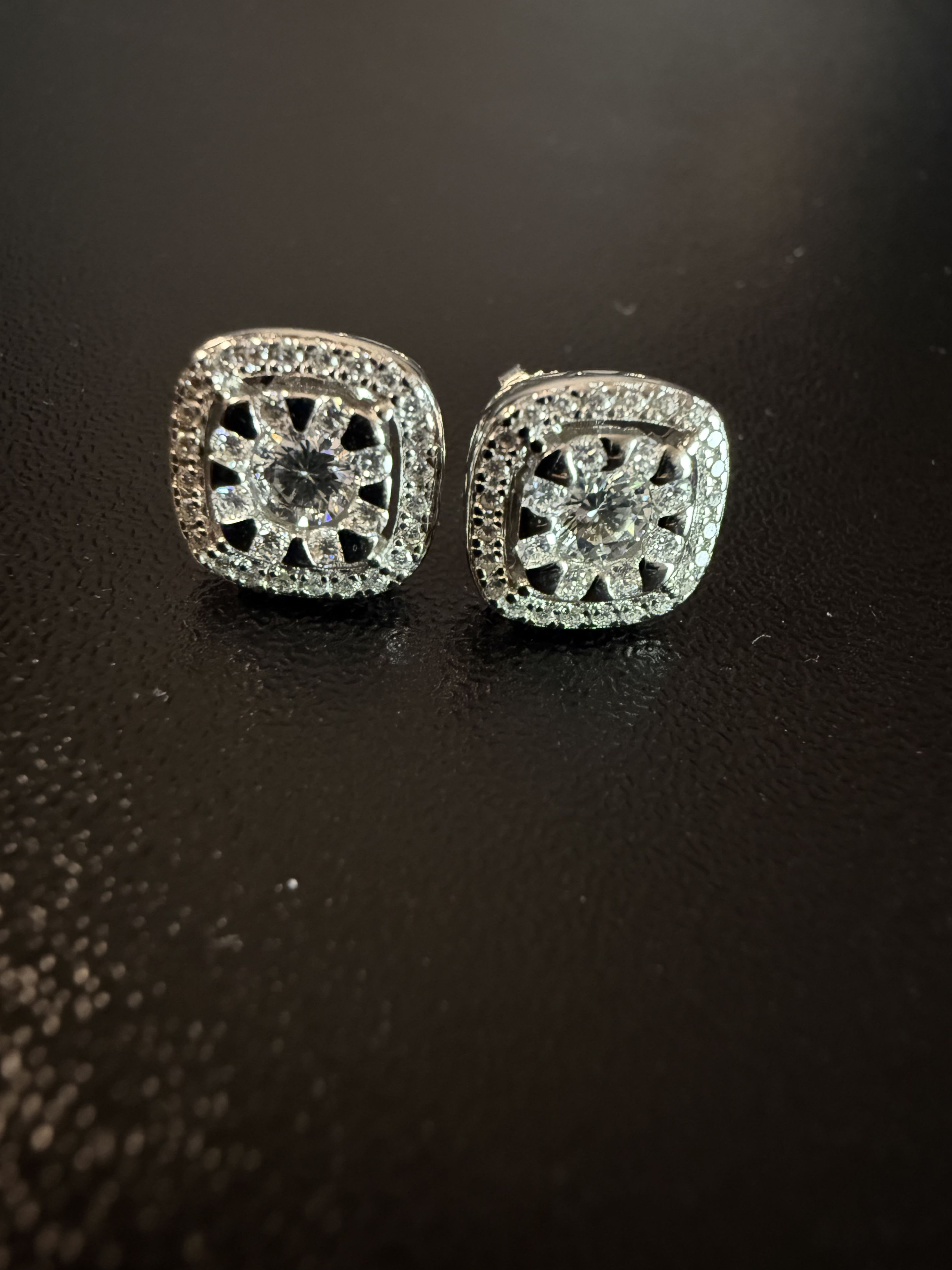 Other Crystal Polar Crown Moissanite 925 silver mens earrings Size ONE SIZE - 1 Thumbnail