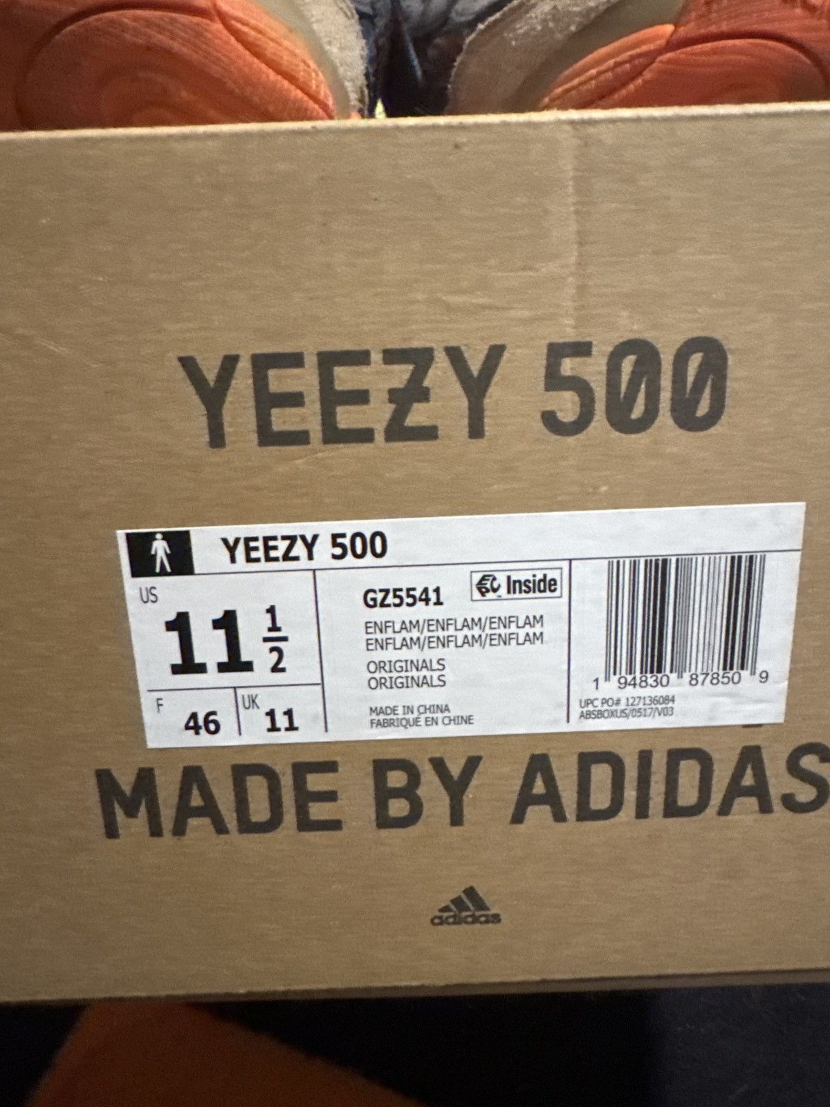 Adidas Yeezy 500 “enflame” Size US 11.5 / EU 44-45 - 1 Thumbnail