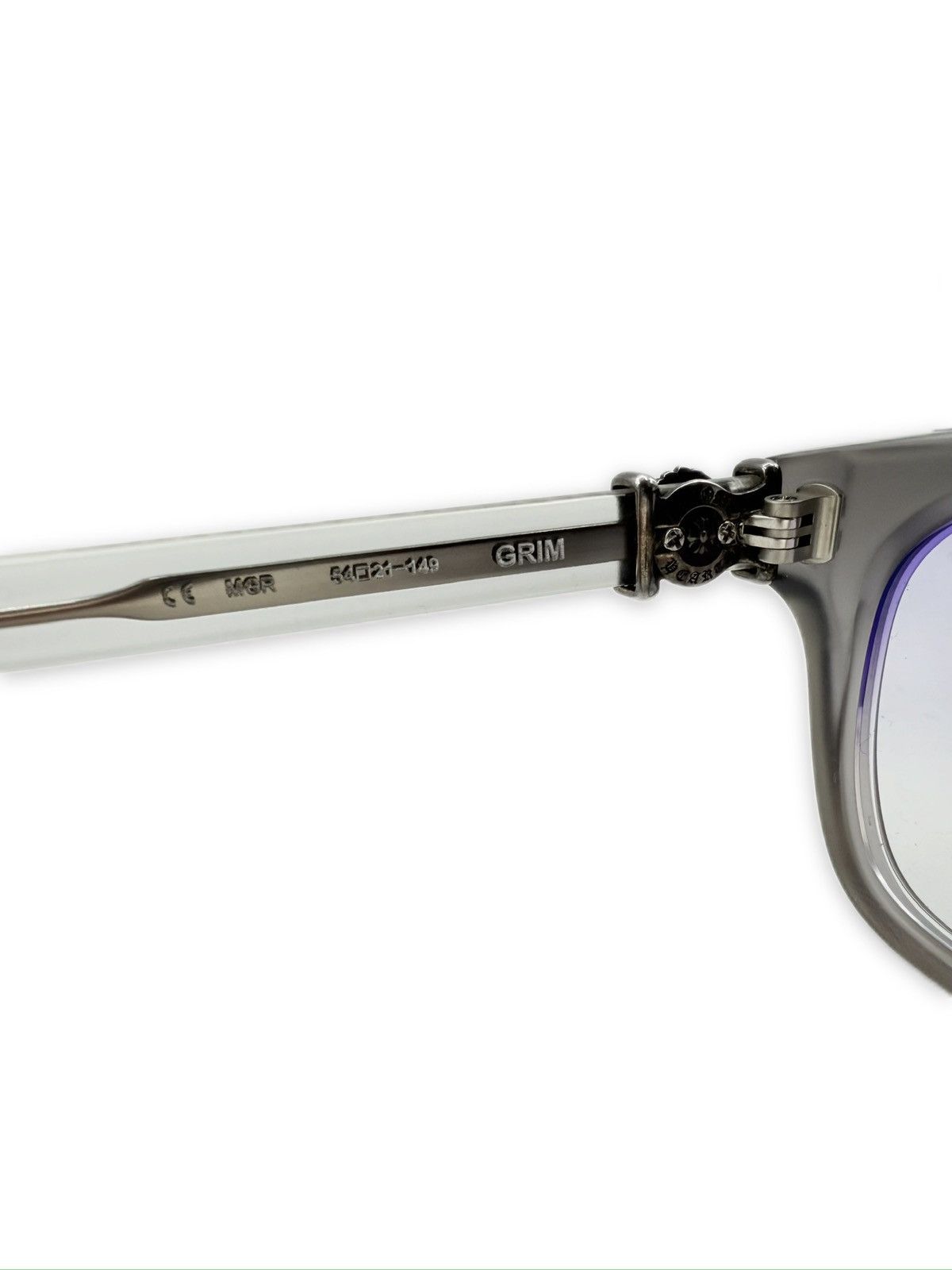 Chrome Hearts Chrome Hearts ‘Grim’ Oval Transparent Prescription Glasses Size ONE SIZE - 5 Thumbnail