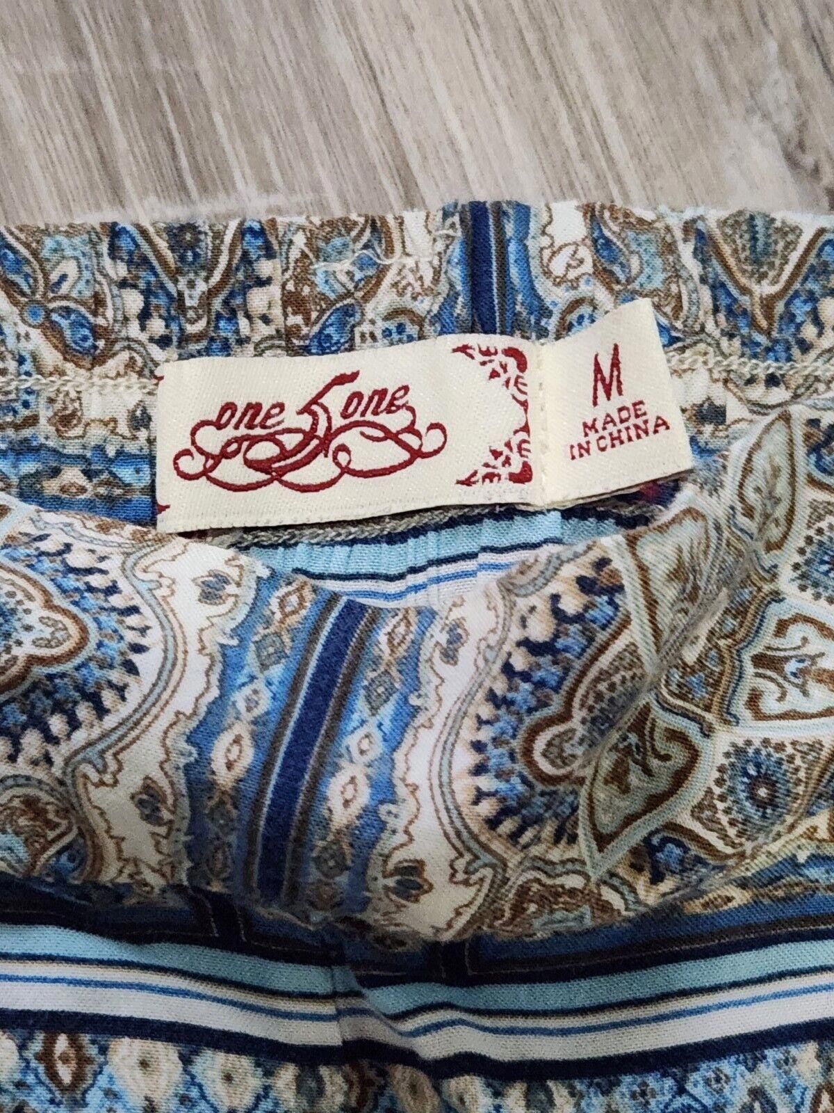 Designer One 5 One Pants Medium Boho Blue Hippie Harem Tapered Size 32" / US 10 / IT 46 - 3 Thumbnail