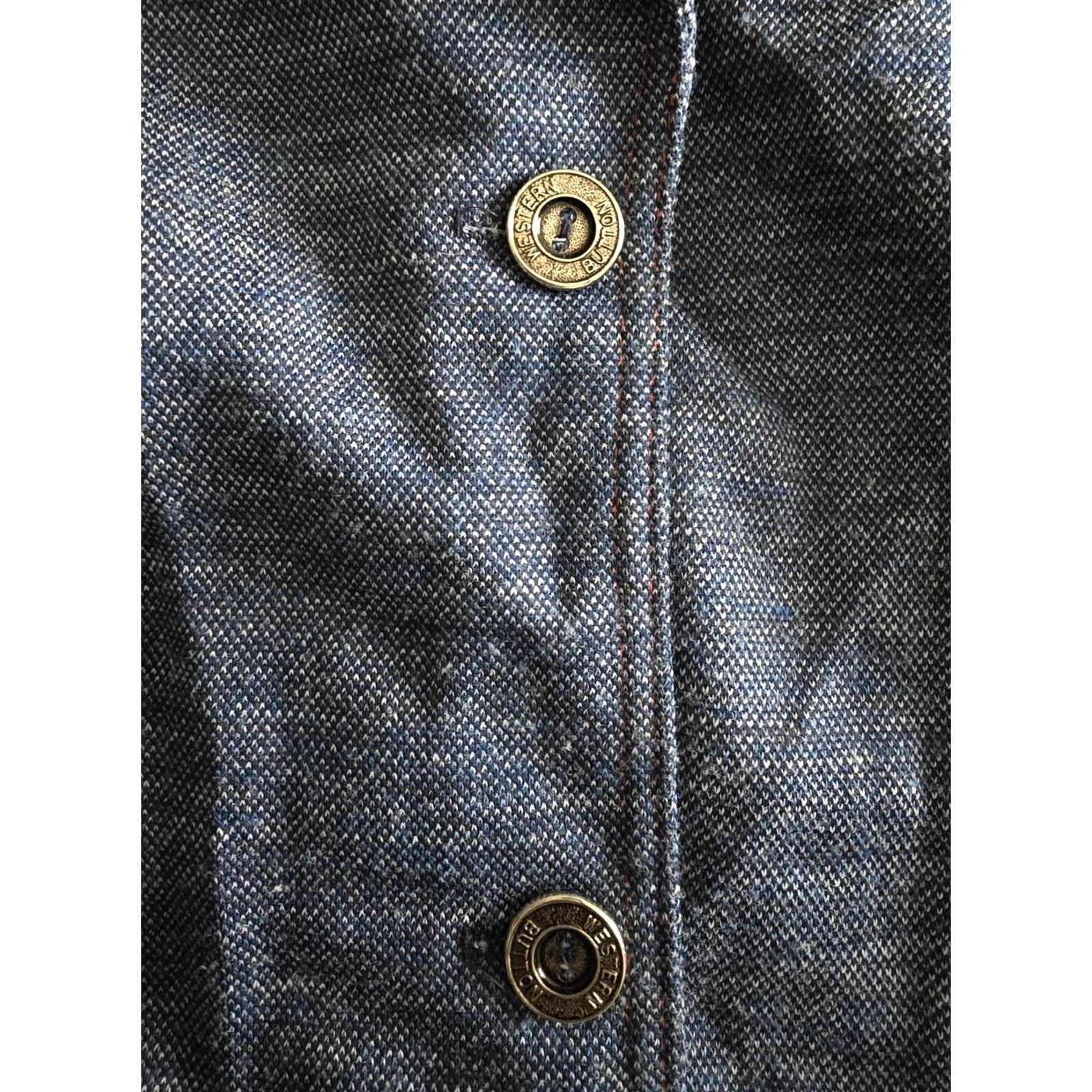 JCPenney VINTAGE 1970s JC Penney Fashions Blue Blazer Top Button Up Jacket Womens M/L Blue Western Jacket Women XS? Size M / US 6-8 / IT 42-44 - 4 Thumbnail