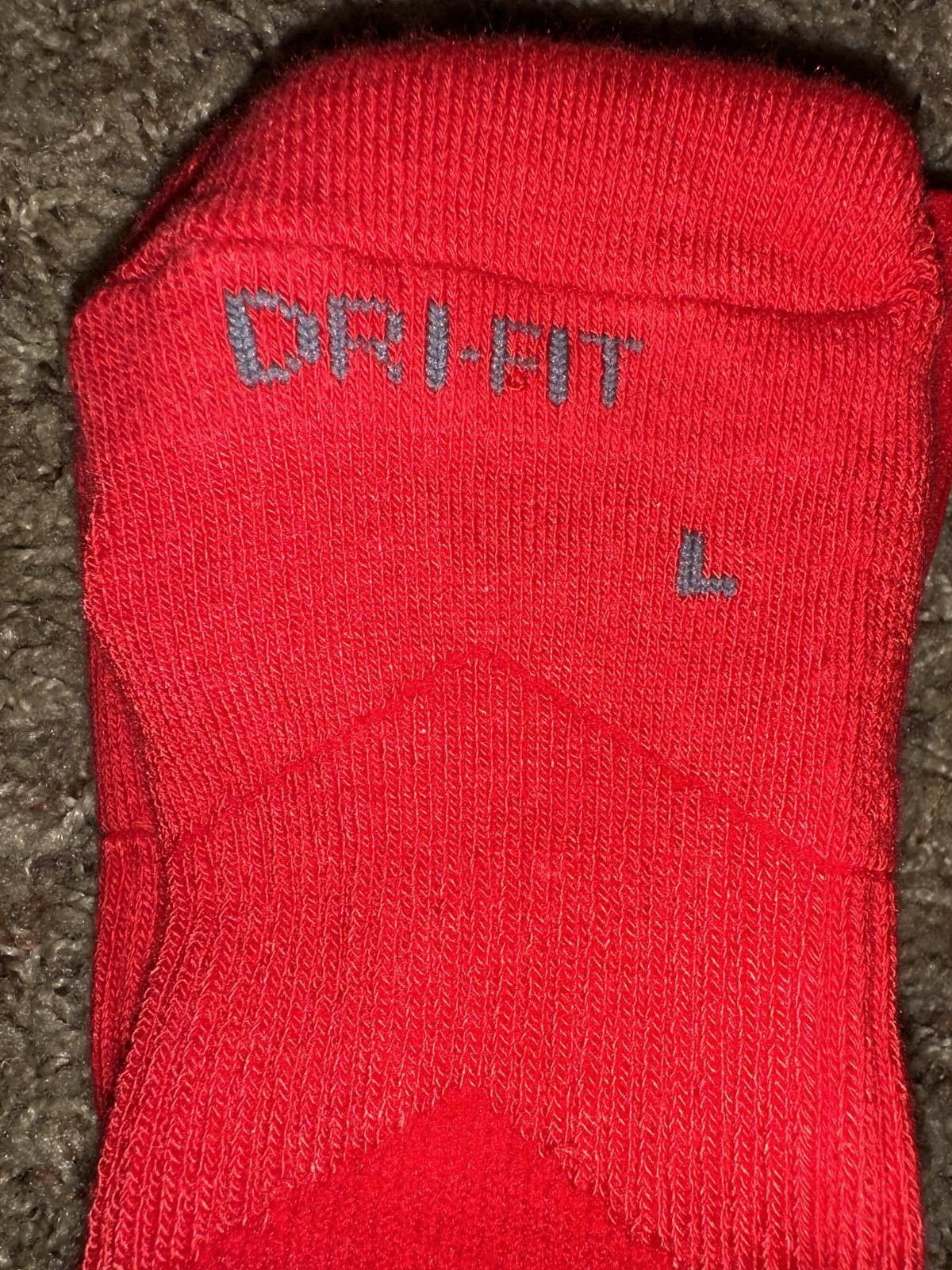 Nike Nike Dry Cushioned OTC Baseball Red Socks Size ONE SIZE - 3 Thumbnail