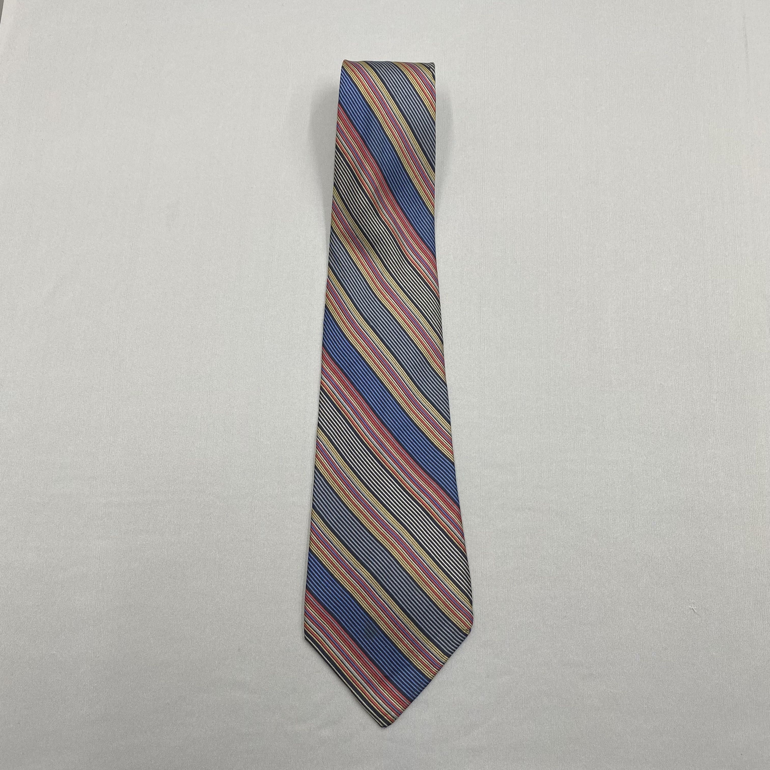Japanese Brand Vintage Yves Saint Laurent SILK Necktie Cravate Pure Silk Size ONE SIZE - 3 Thumbnail