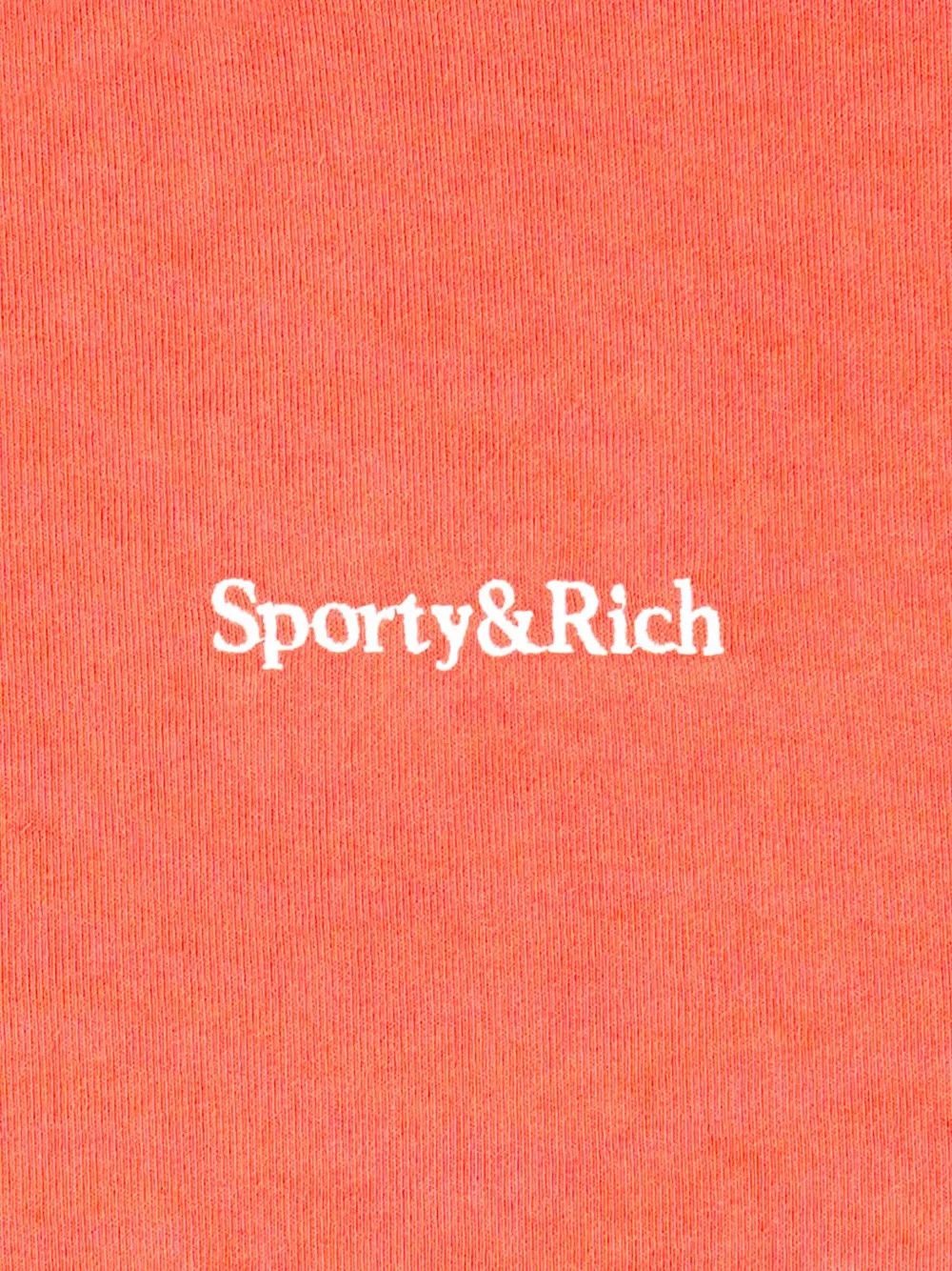 Sporty & Rich o1mle0525 Serif Serif Logo Embroidered Disco Shorts in Pink Size 26" / US 2 / IT 38 - 3 Thumbnail