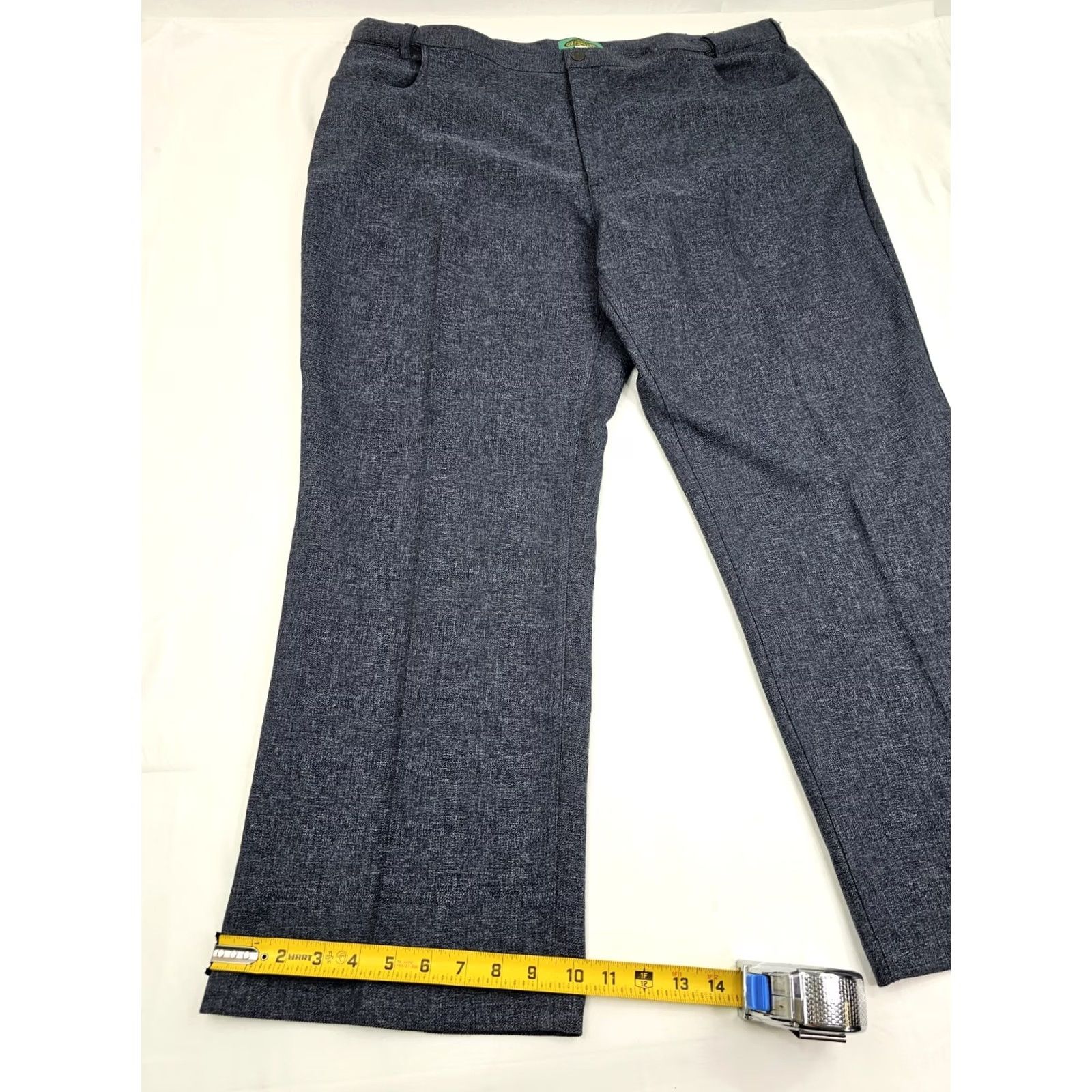 Haband VINTAGE Haband Fit Forever Heather Blue Pants Men 44x30 Polyester Straight Leg EUC Size US 44 / EU 60 - 2 Thumbnail