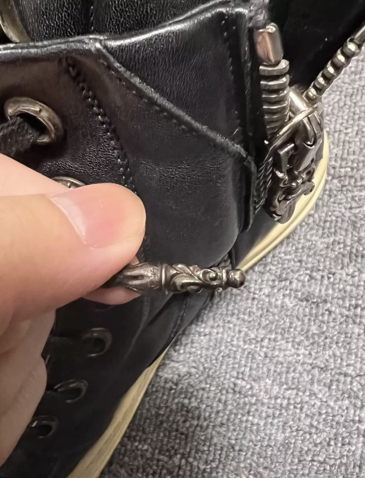 Rickowens chrome hearts boots