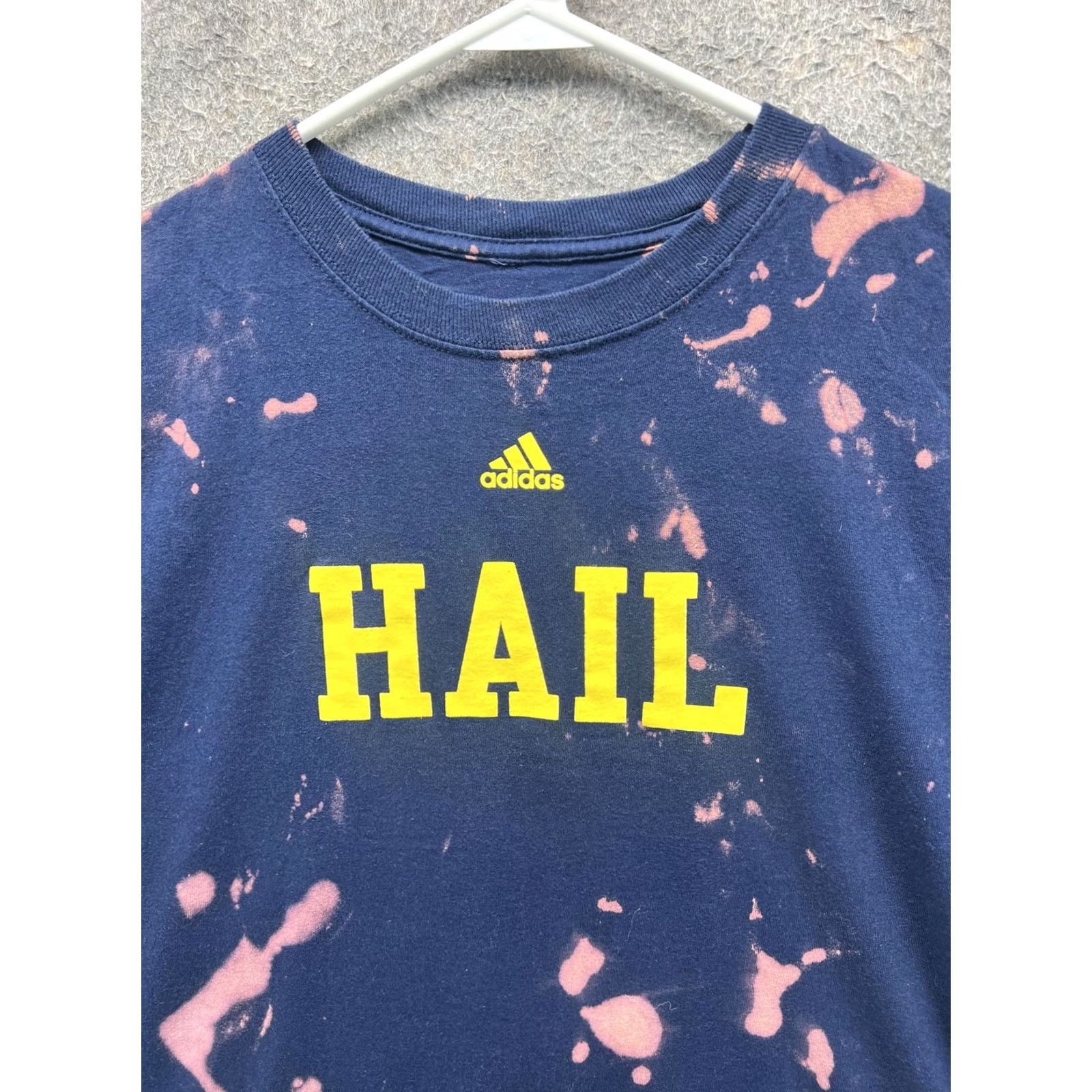 Adidas Adidas Shirt Mens XL Blue Hail Graphic Tee Bleach Dye Tagless Casual Sports Size US XL / EU 56 / 4 - 6 Thumbnail