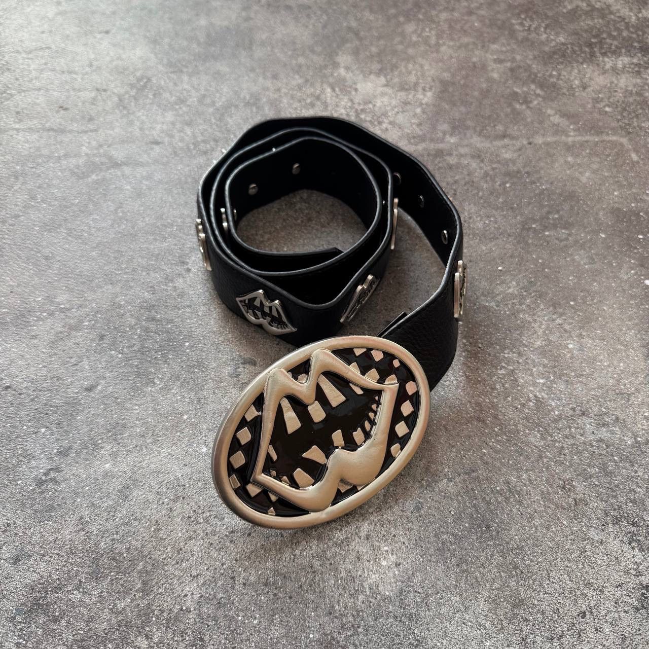 Opium Y2K Punk Rave Goth Faux Leather Belt